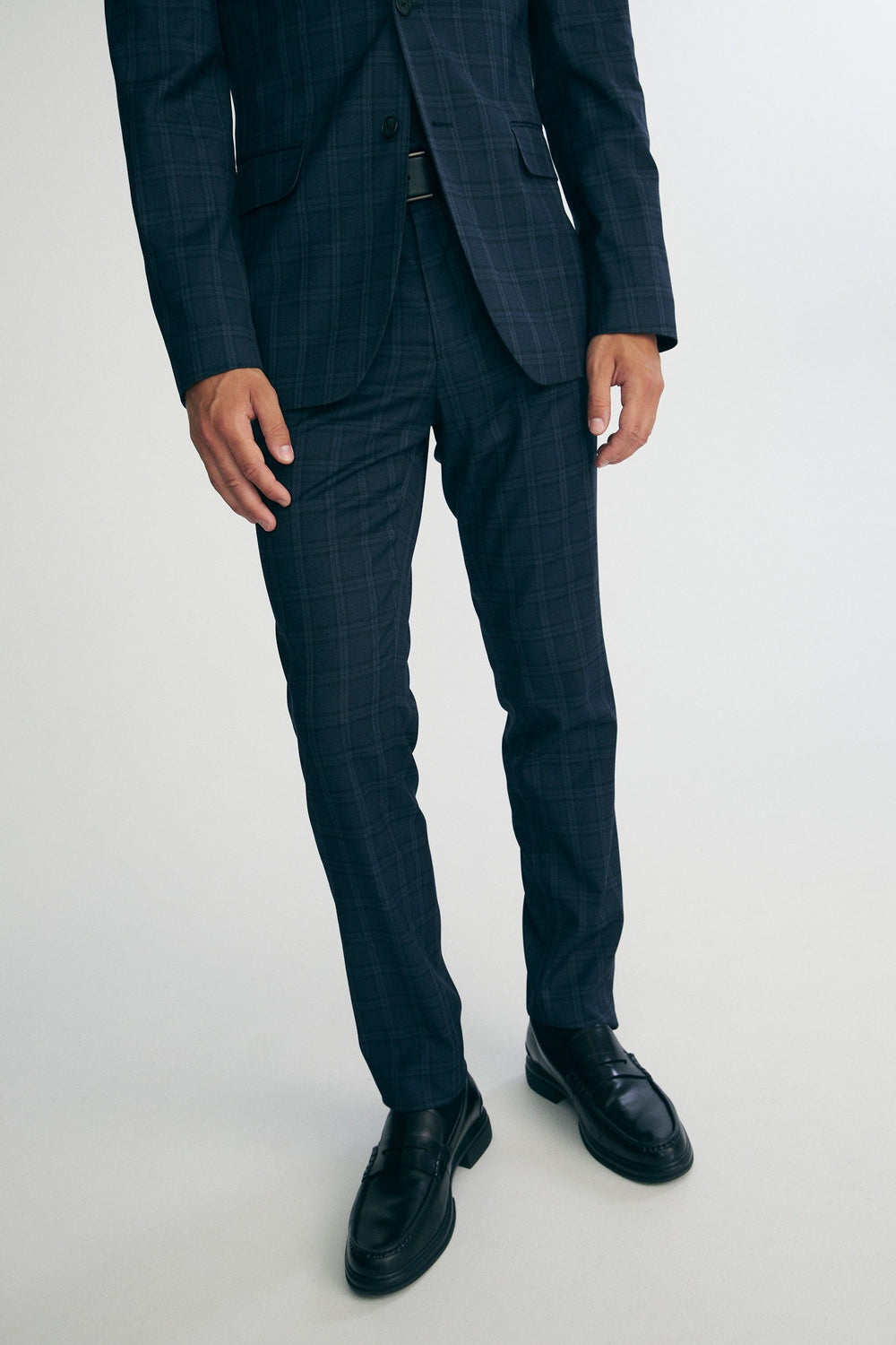 Pantalon étroit à carreaux