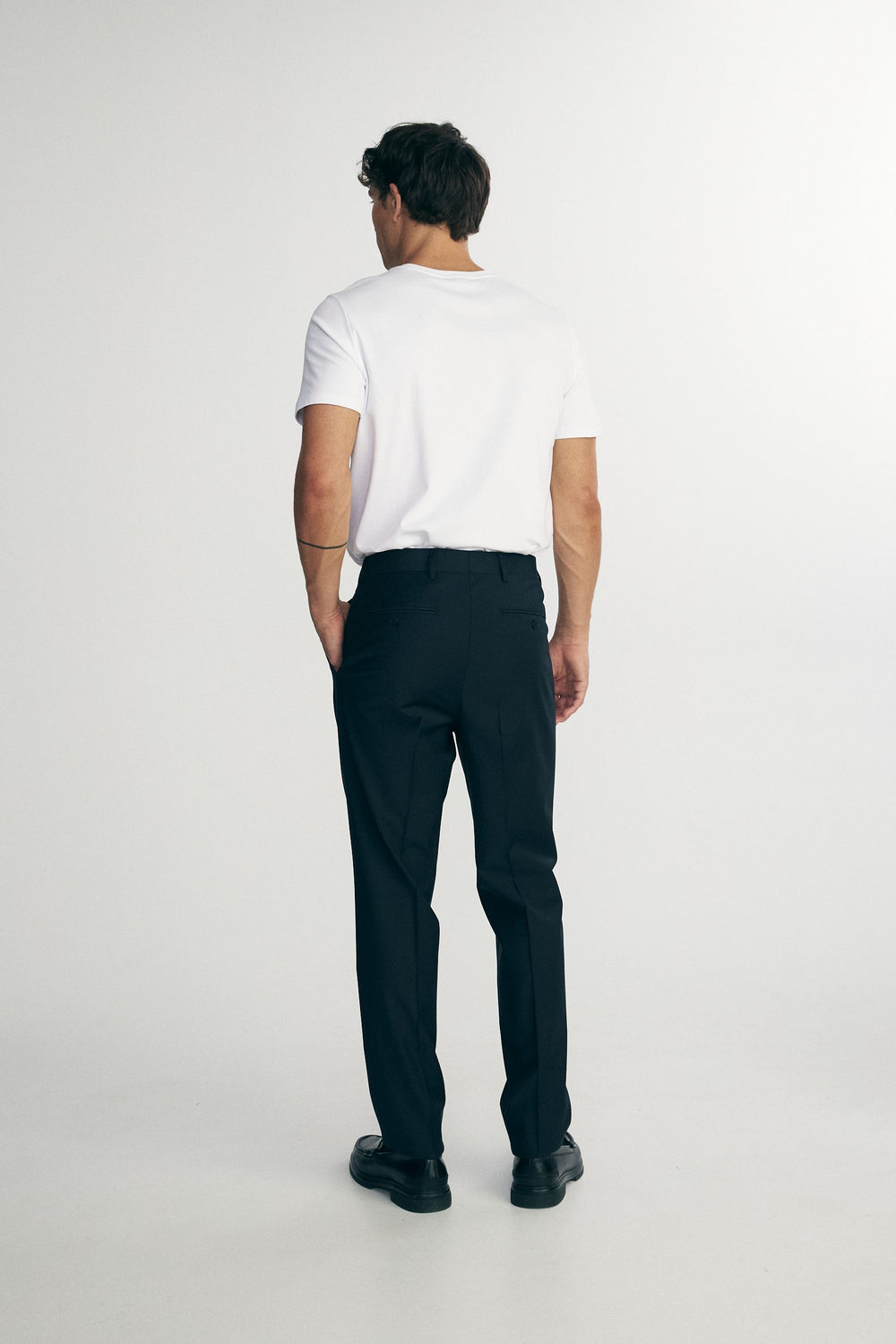 Pantalon à plis uni