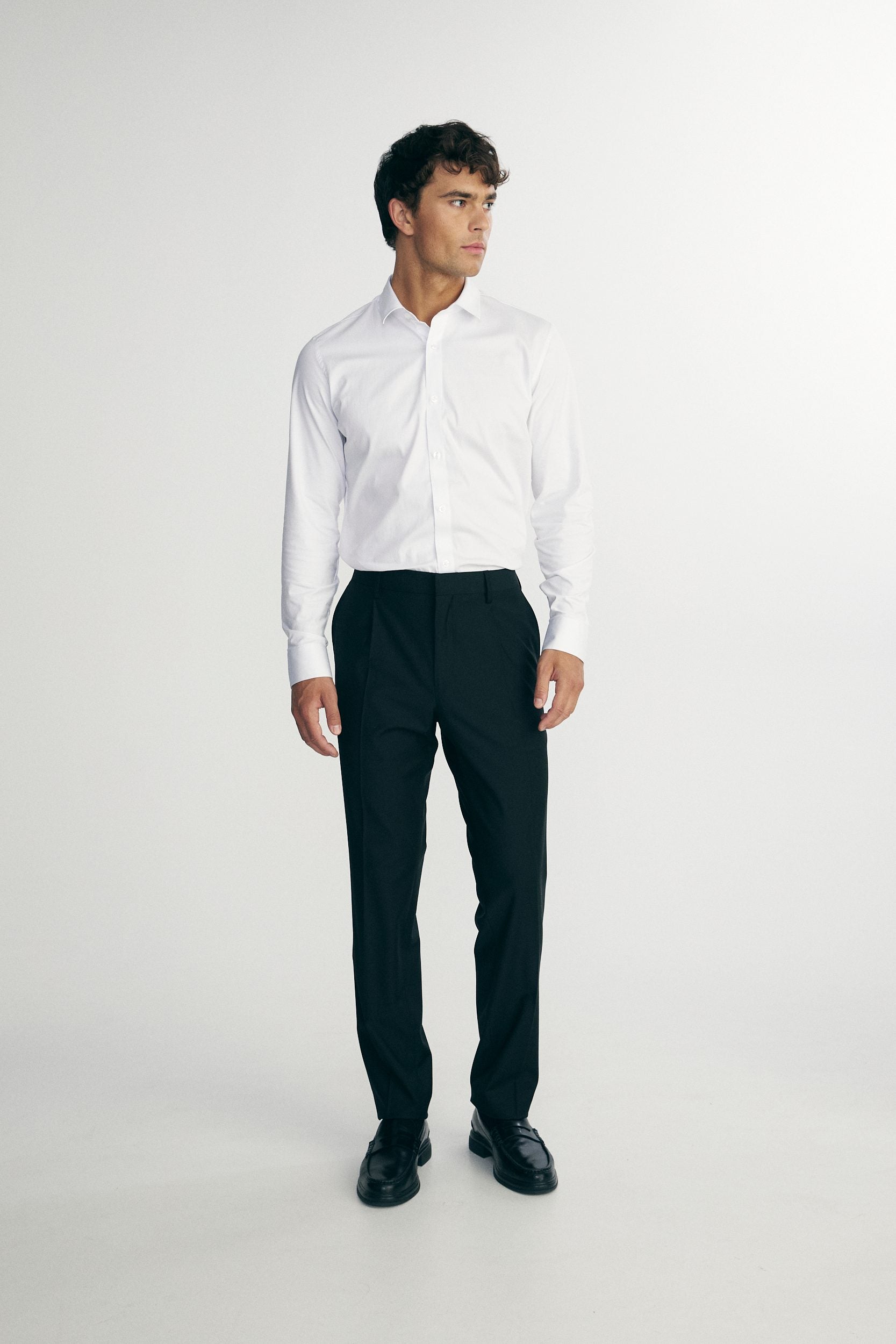 Pantalon à plis uni