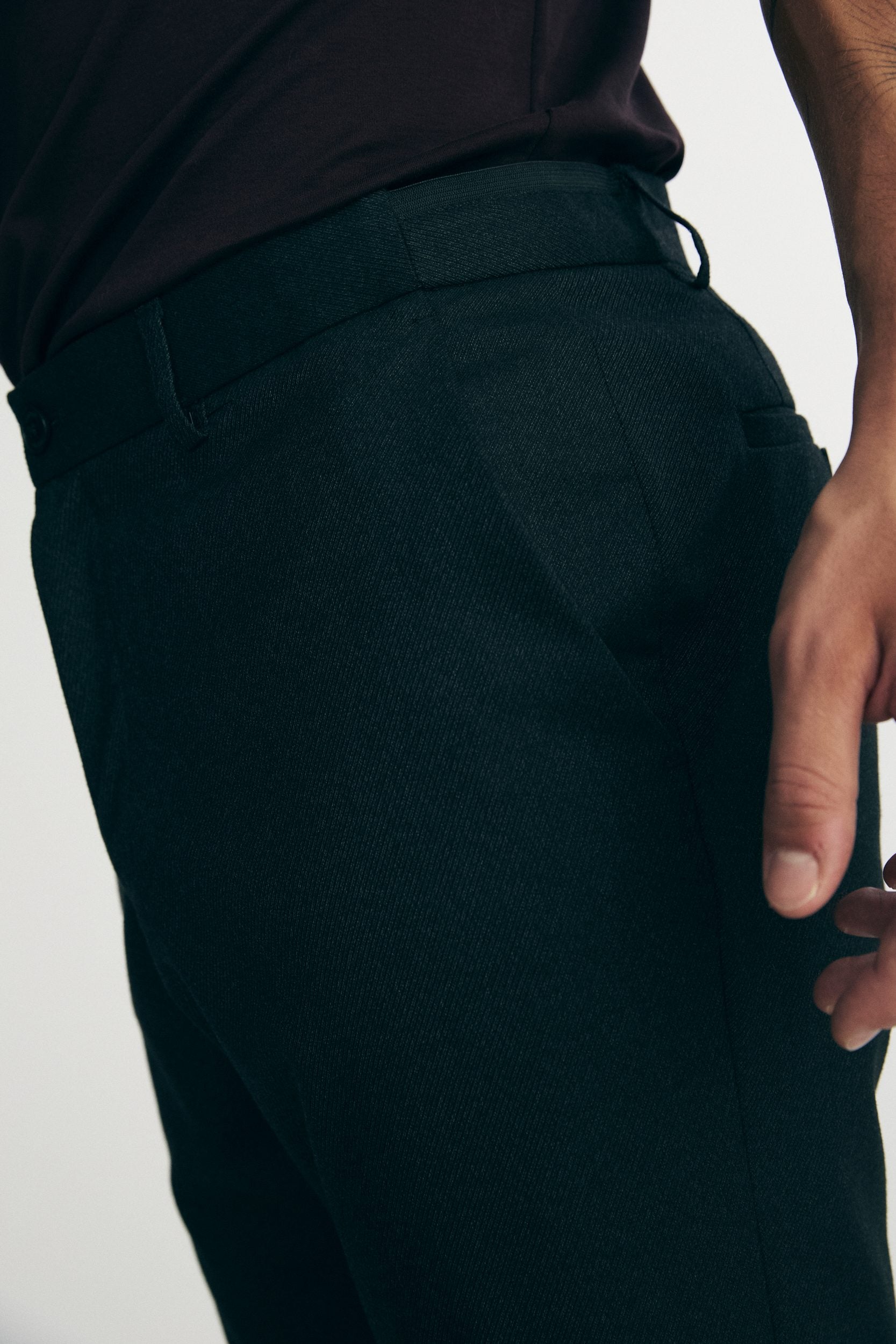 Pleated twill pants