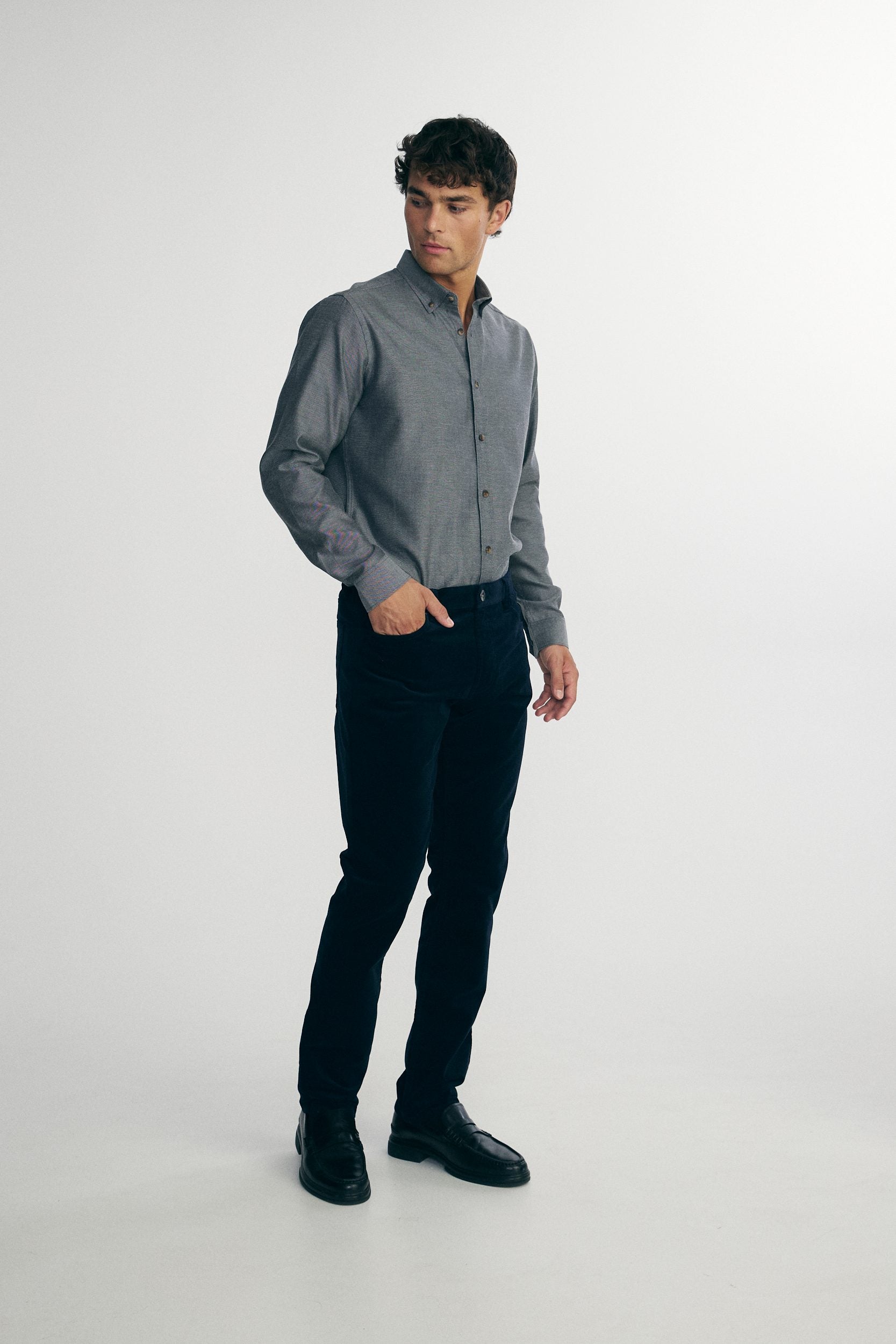 Slim corduroy pants
