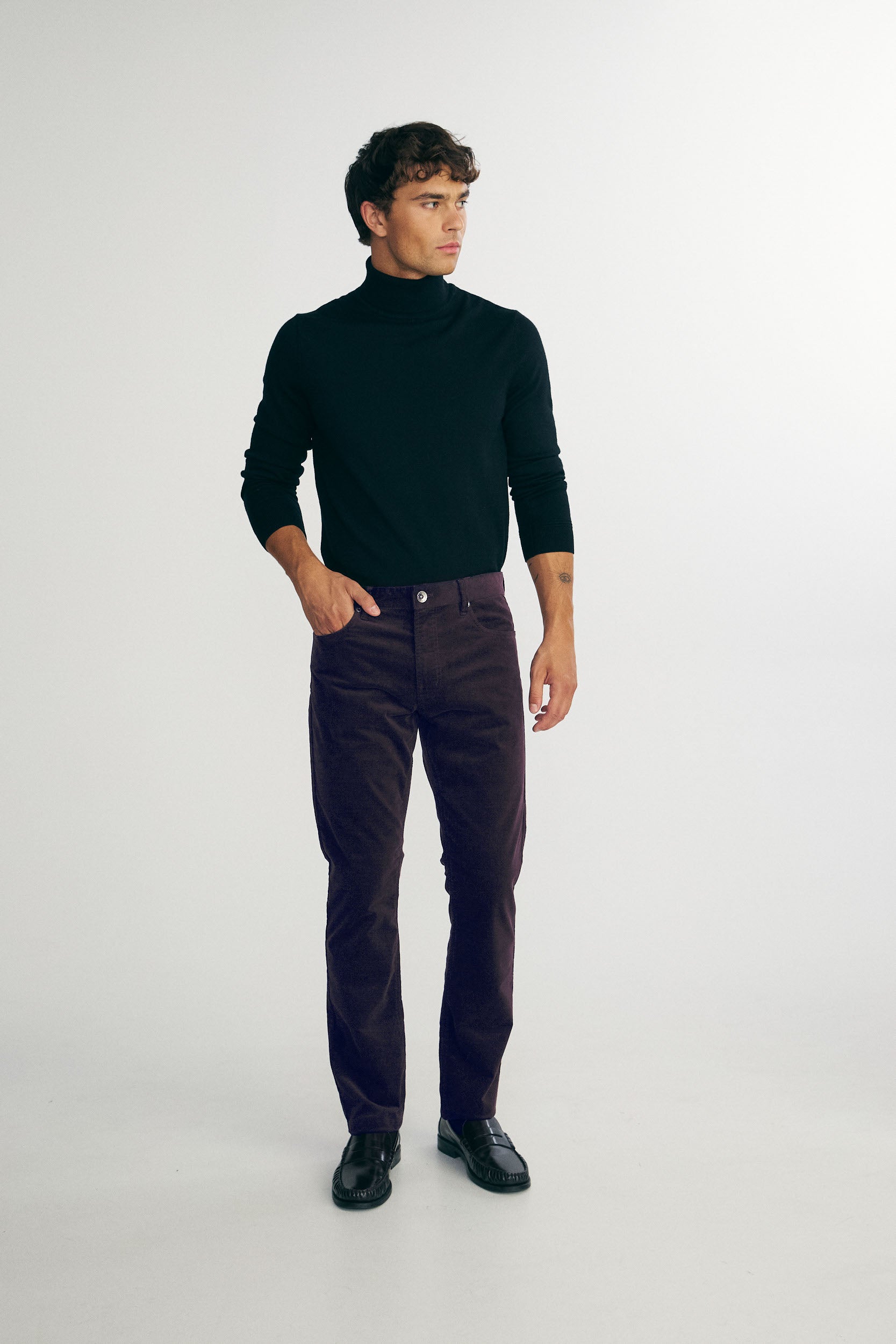 Slim corduroy pants
