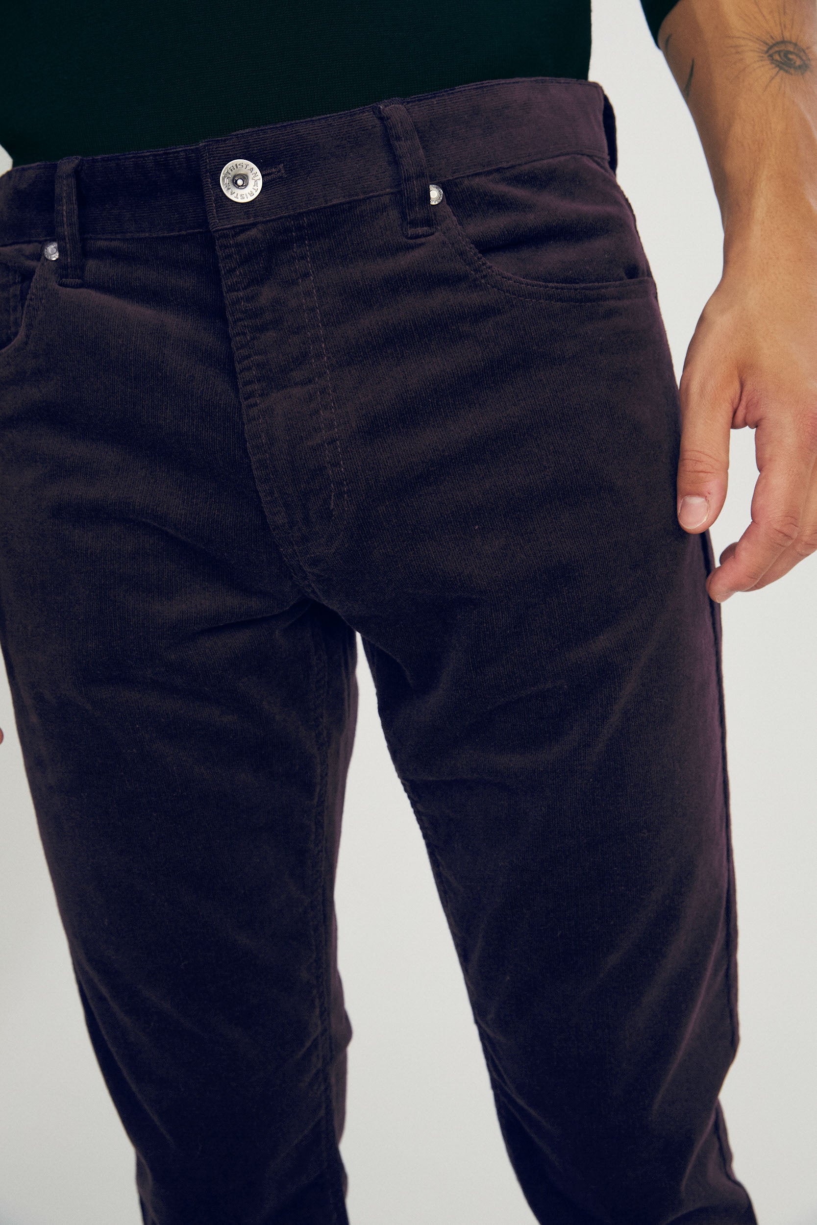 Slim corduroy pants