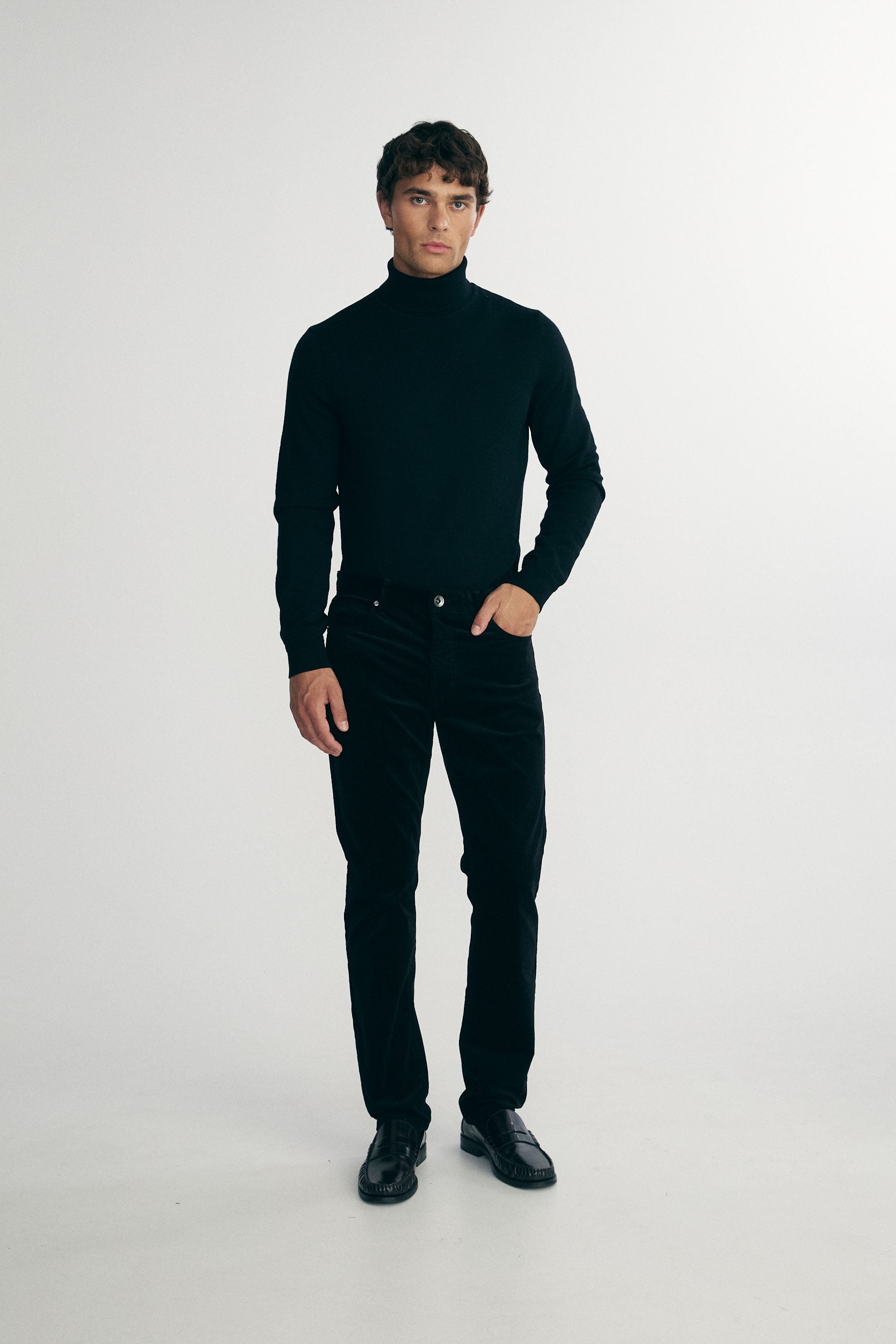 Slim corduroy pants