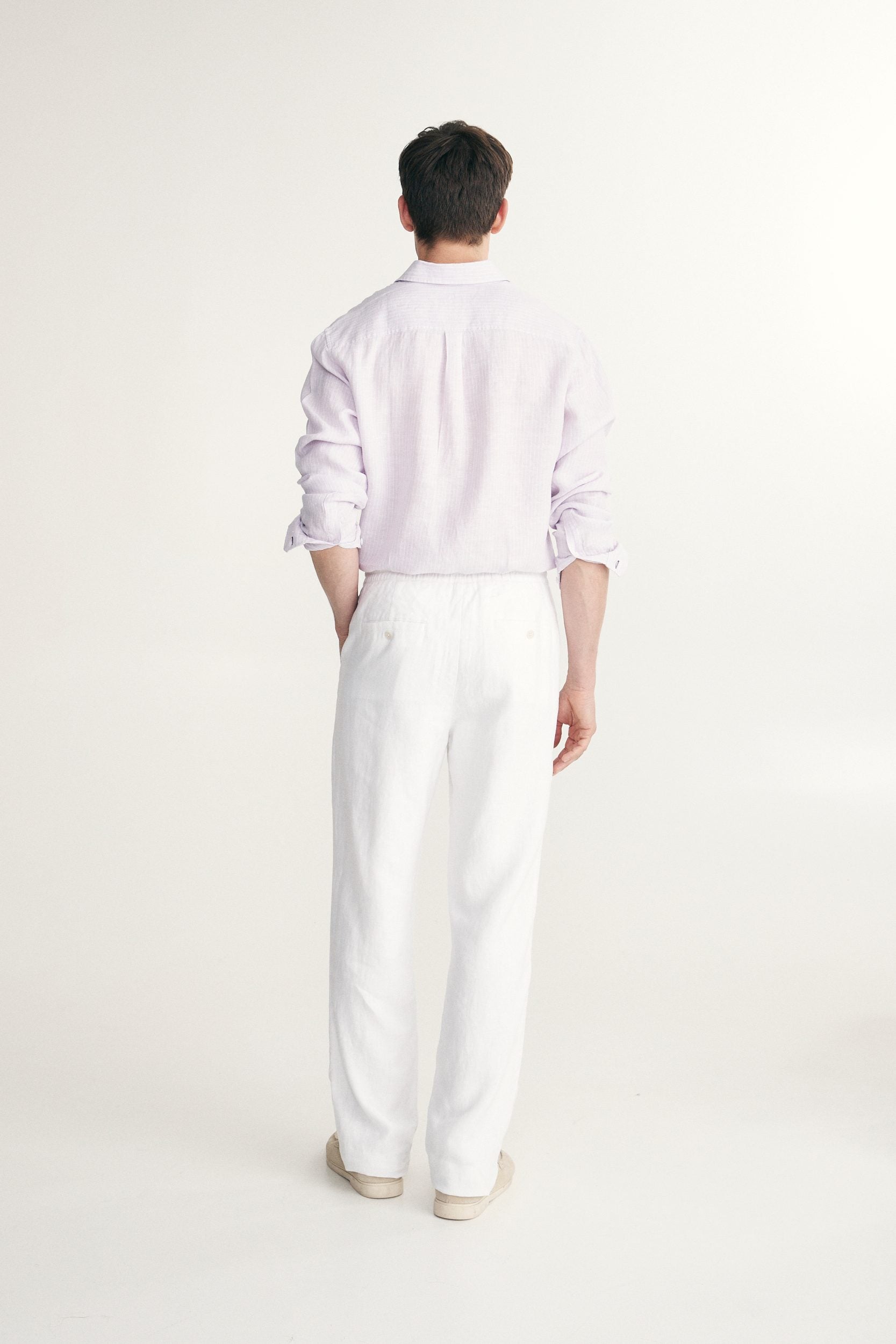 Linen pant with drawstring