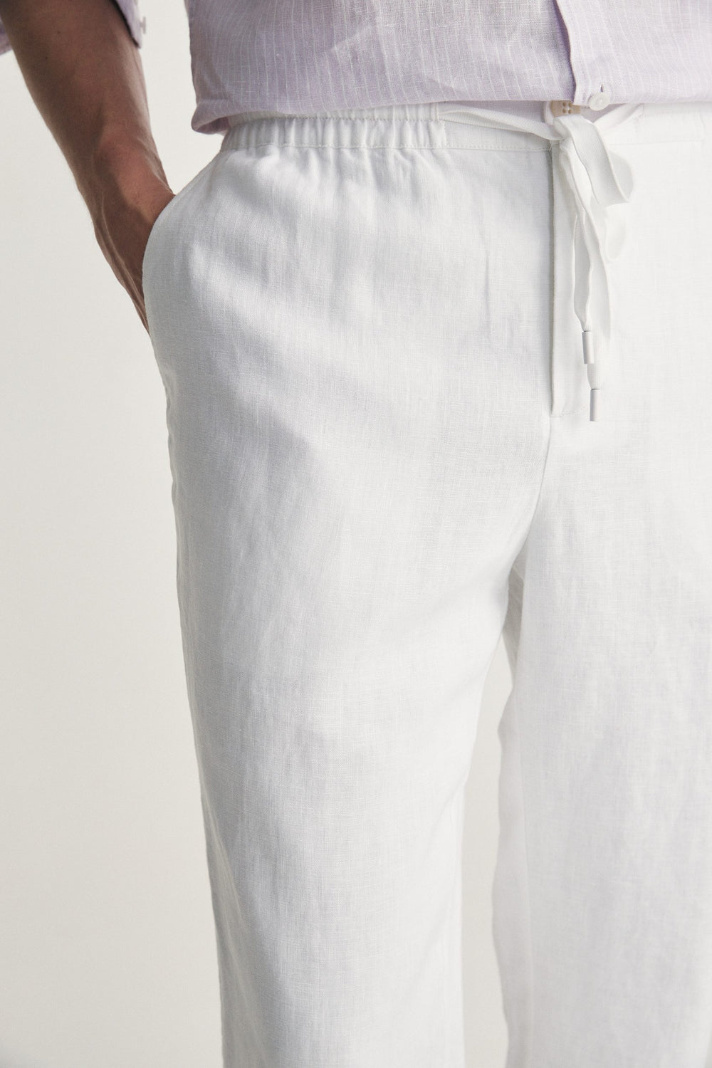Linen pant with drawstring