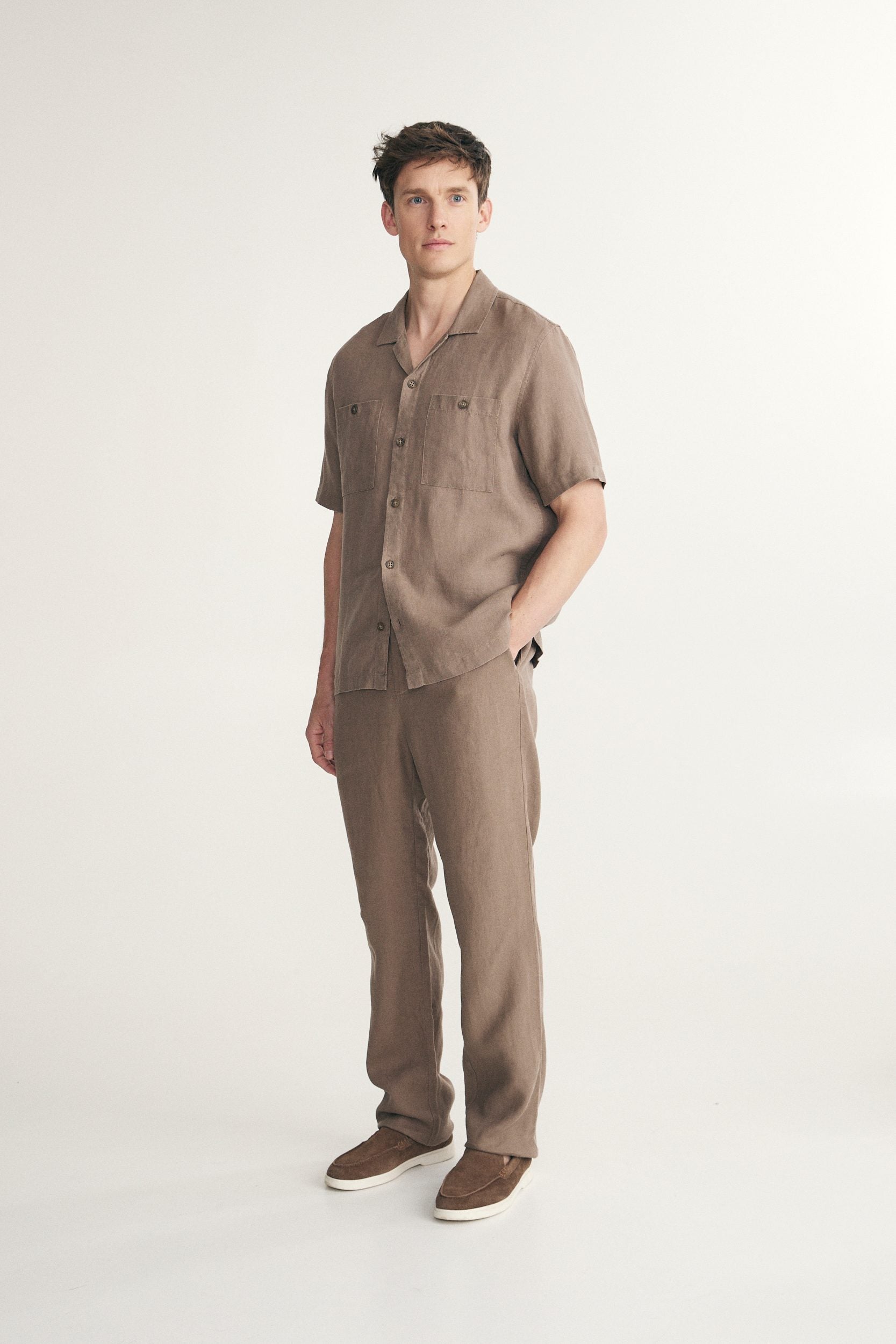 Linen pant with drawstring