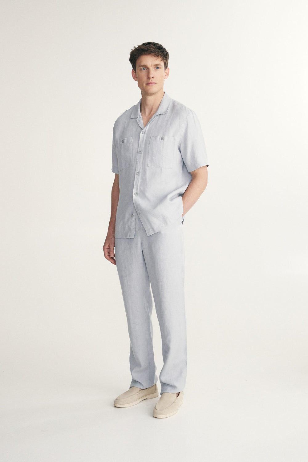 Linen pant with drawstring