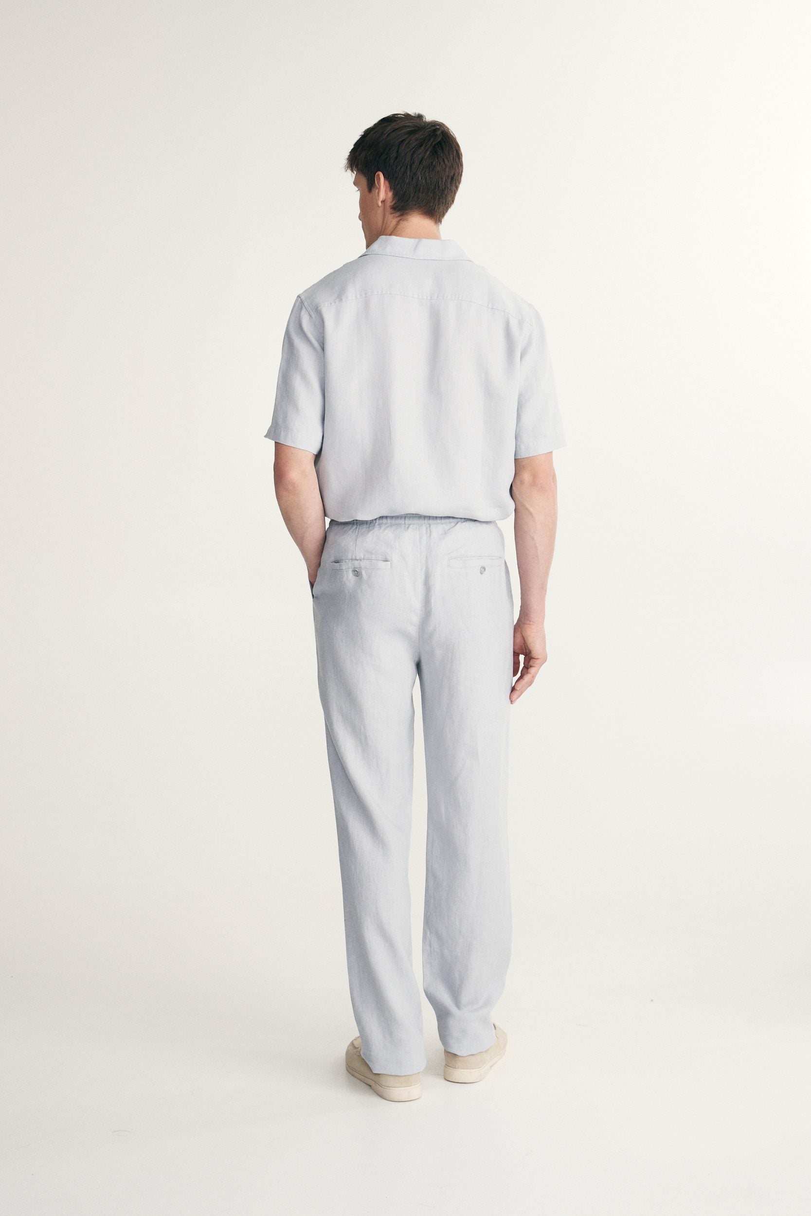 Linen pant with drawstring