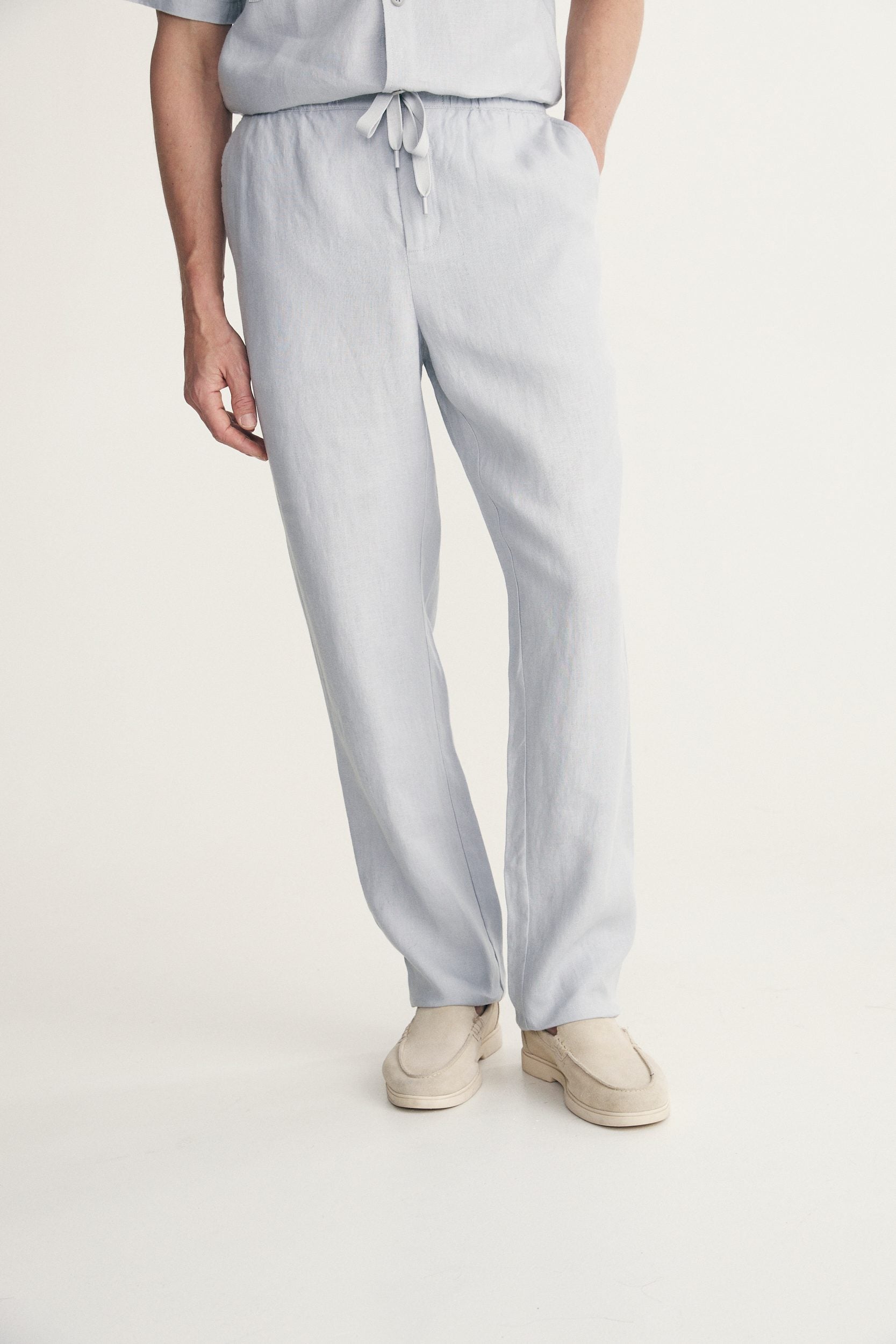 Linen pant with drawstring