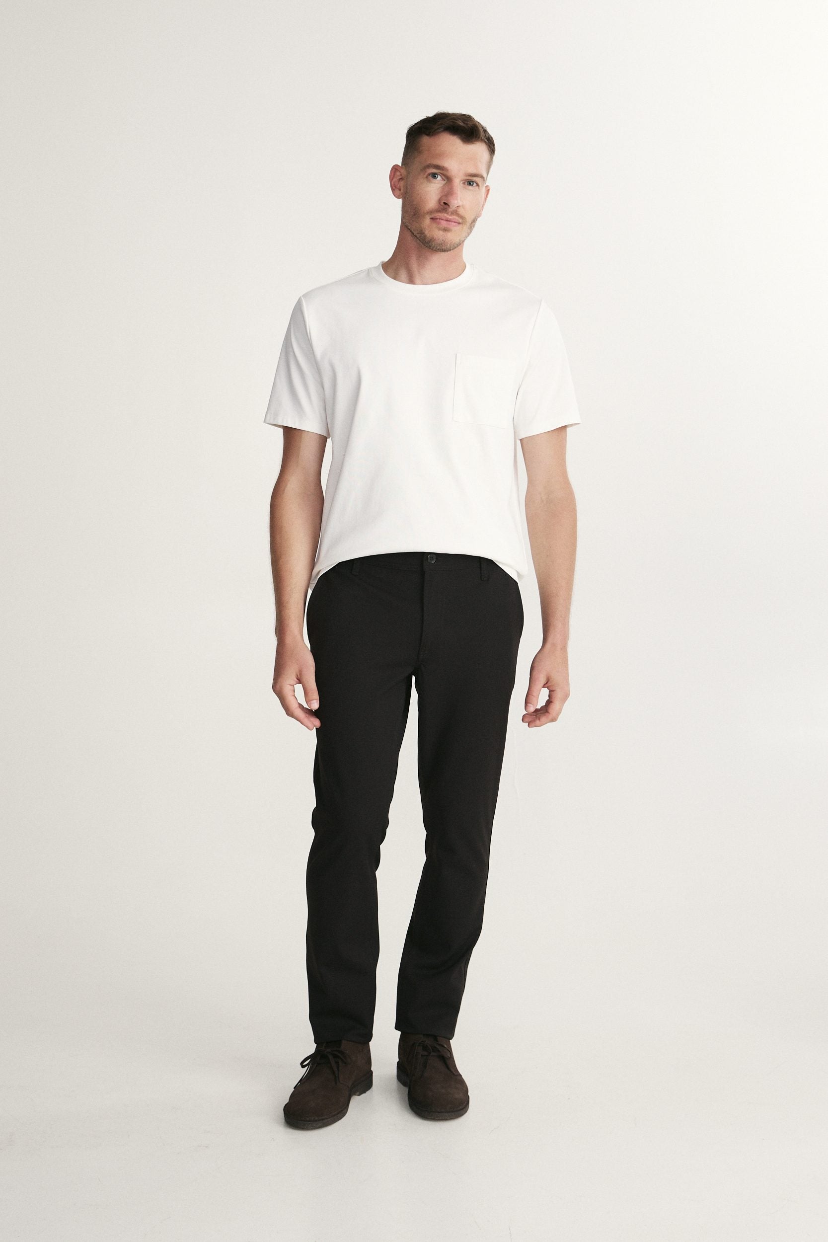 Solid Slim-Fit Pants