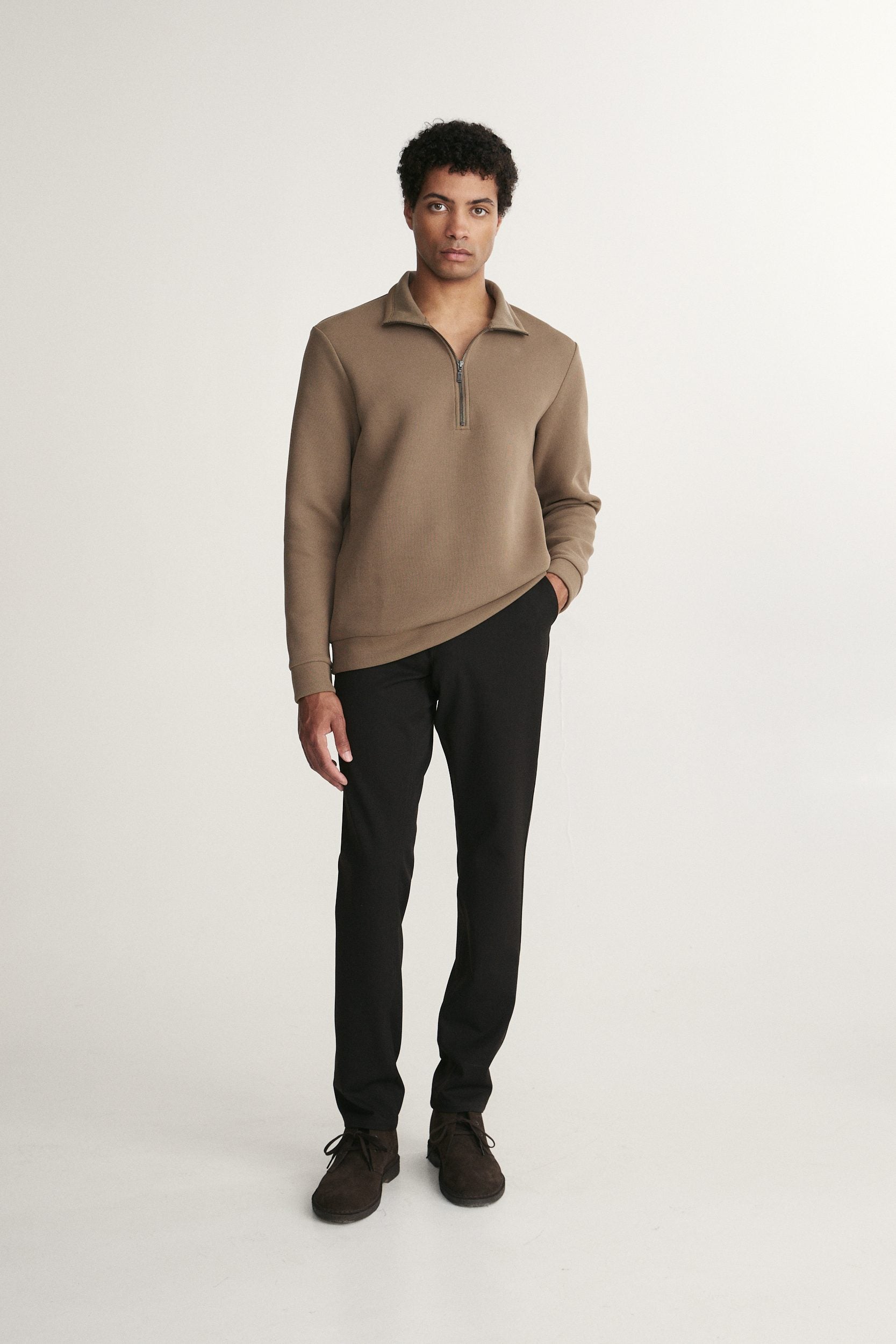 Solid Slim-Fit Pants