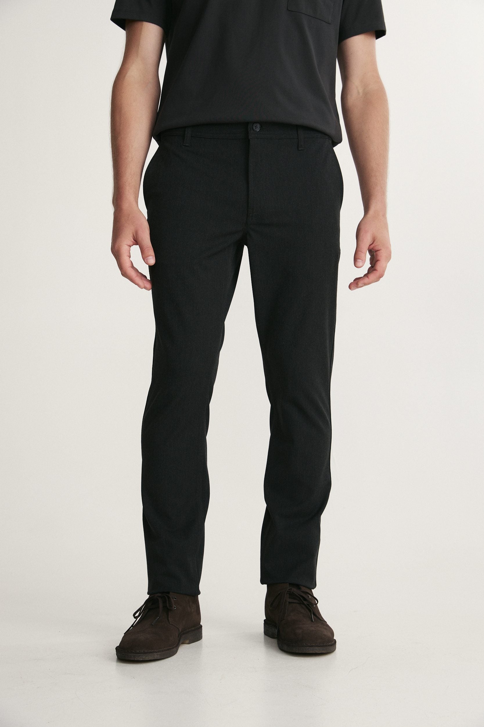 Solid Slim-Fit Pants