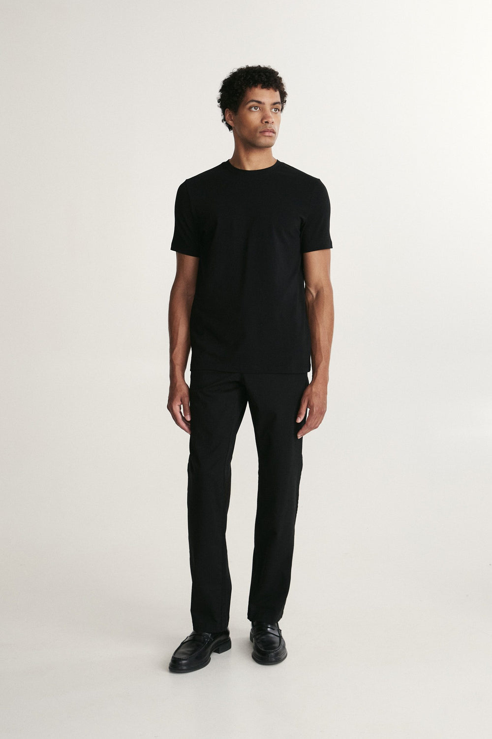 Pantalons jambe droite à taille élastique