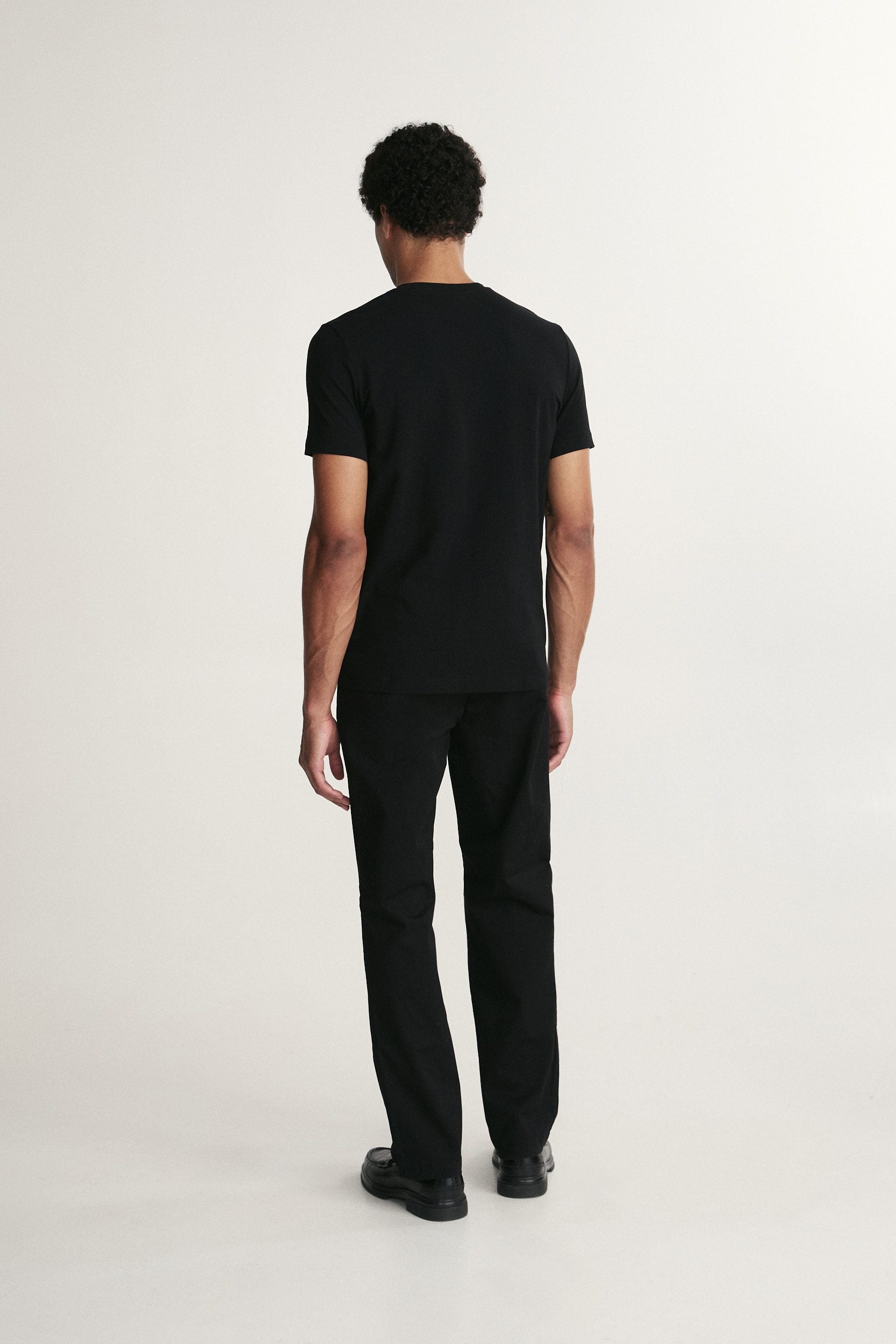 Pantalons jambe droite à taille élastique