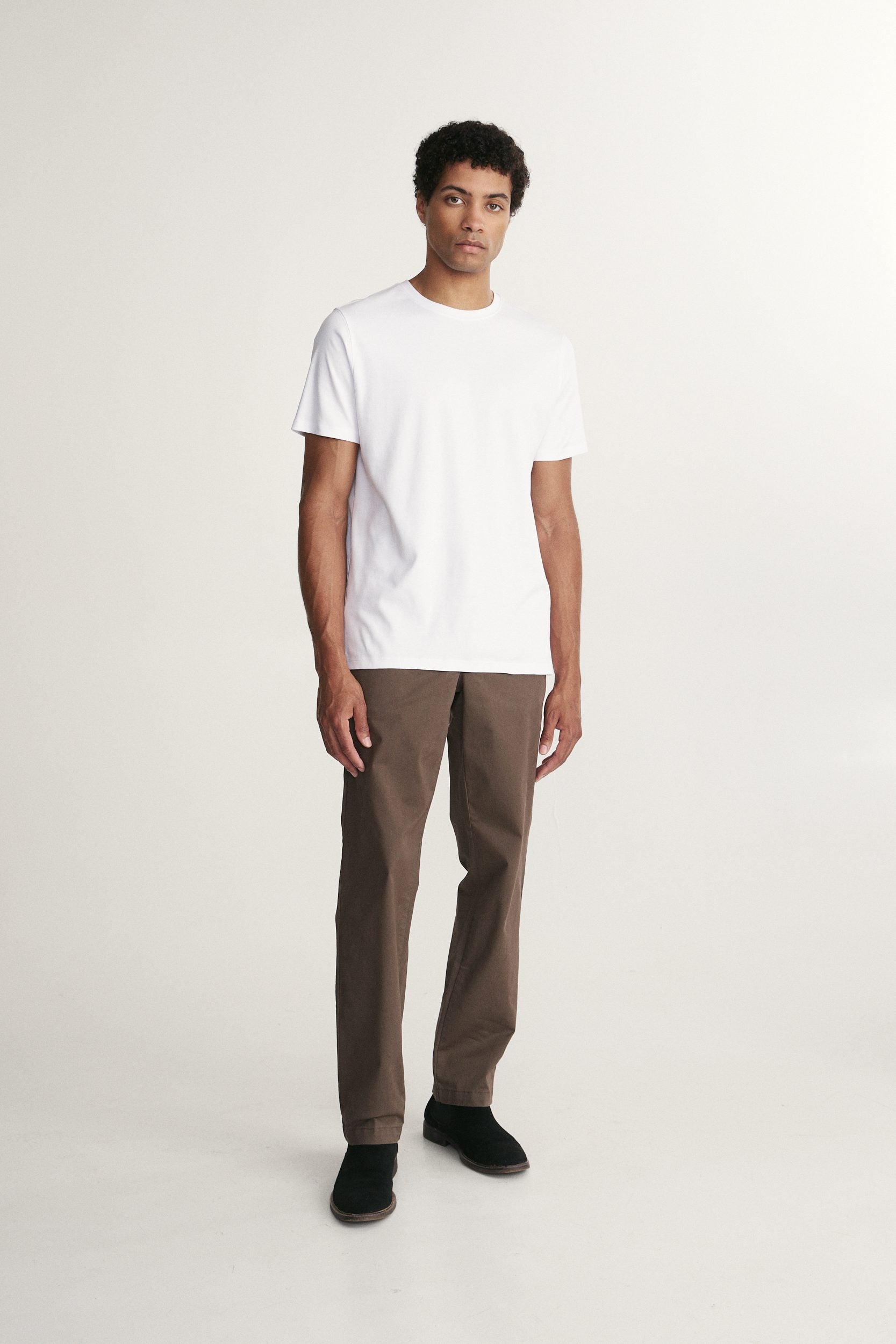 Pantalons jambe droite à taille élastique