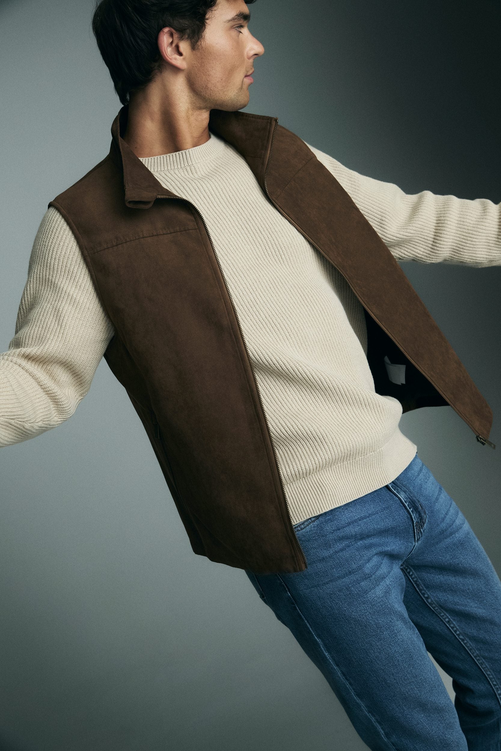 Vegan suede jacket