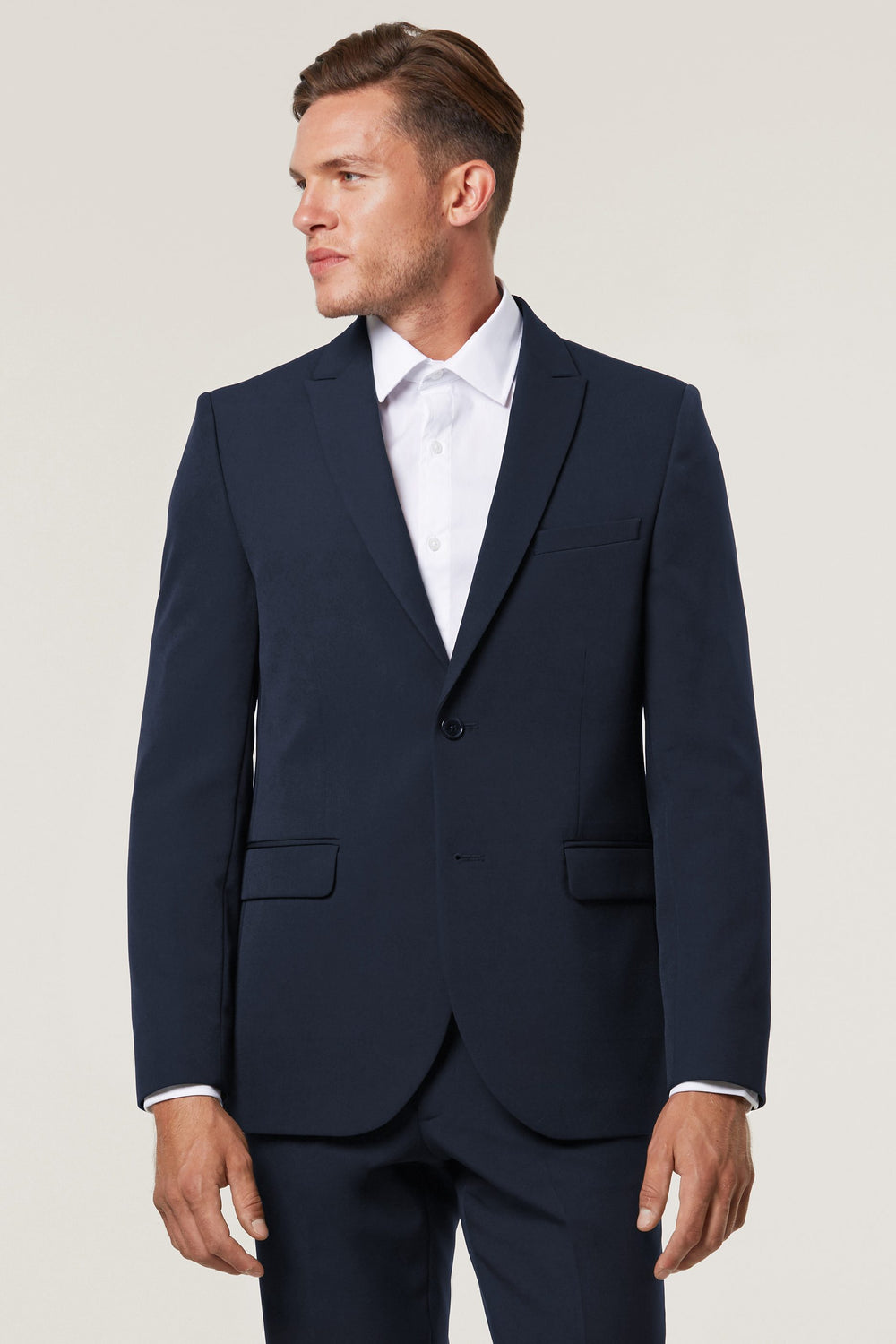 Veston ajusté corporatif long