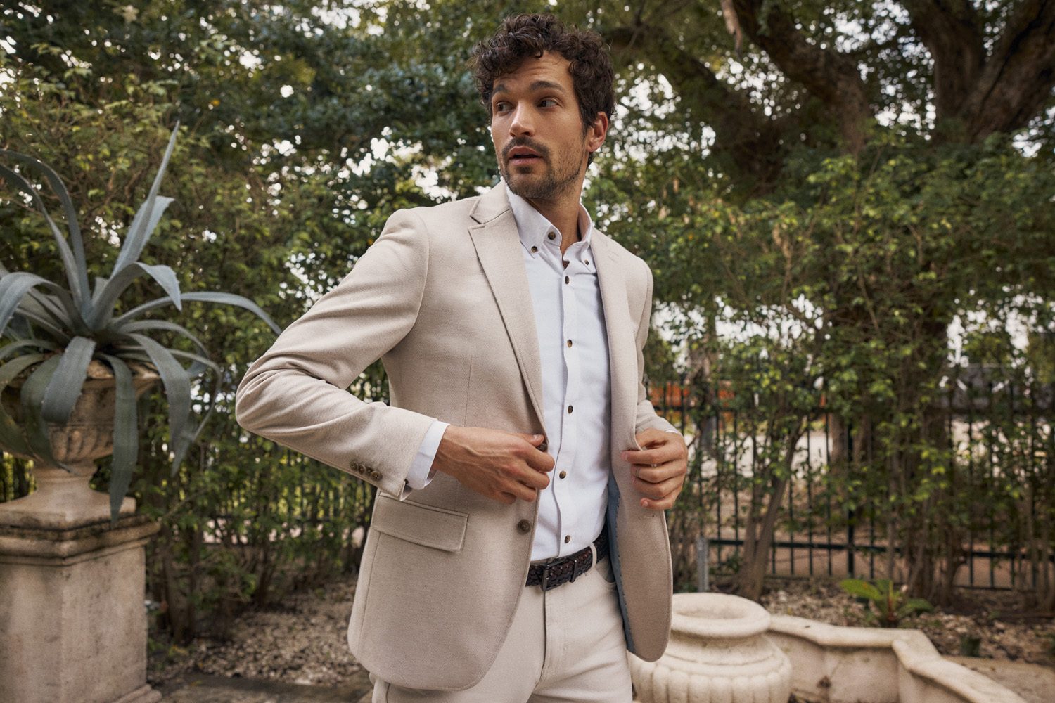 Veston de tricot chevron ajusté