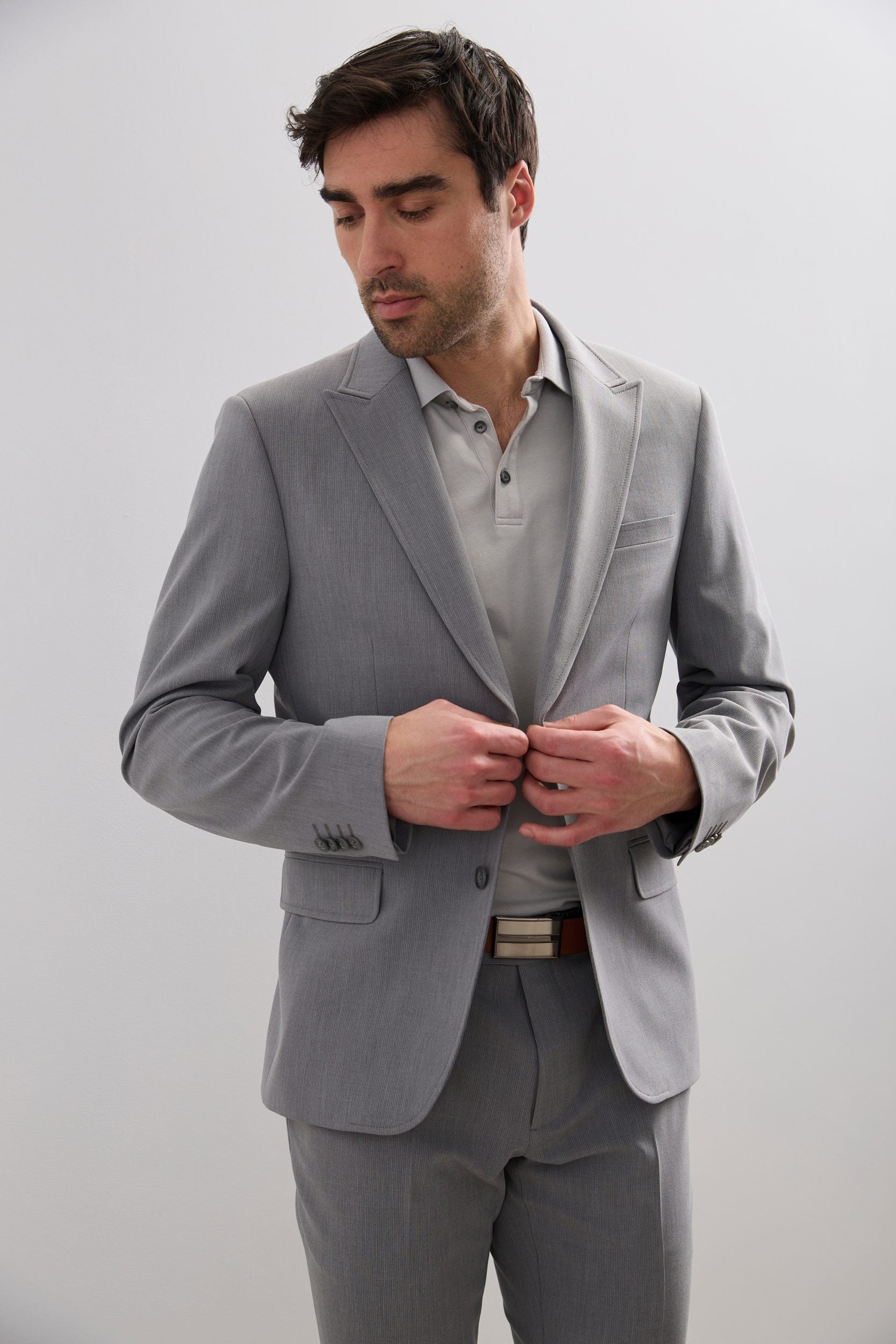 Extra-fitted thin stripes blaz