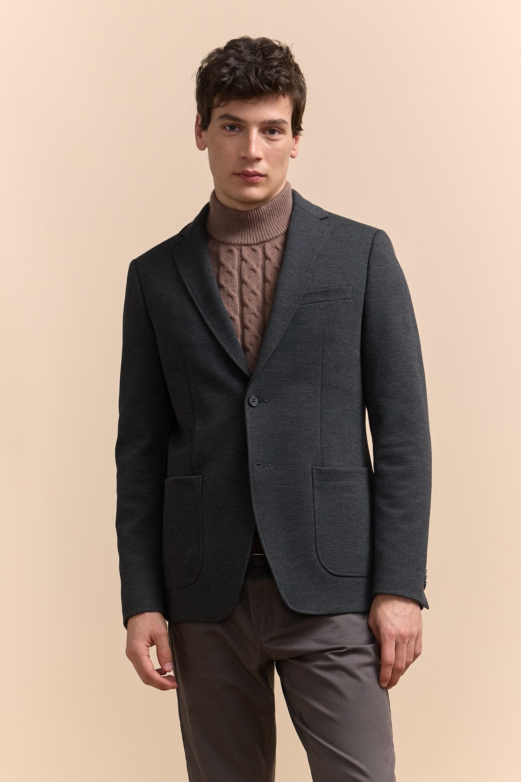 Veston de tricot fit Ajusté