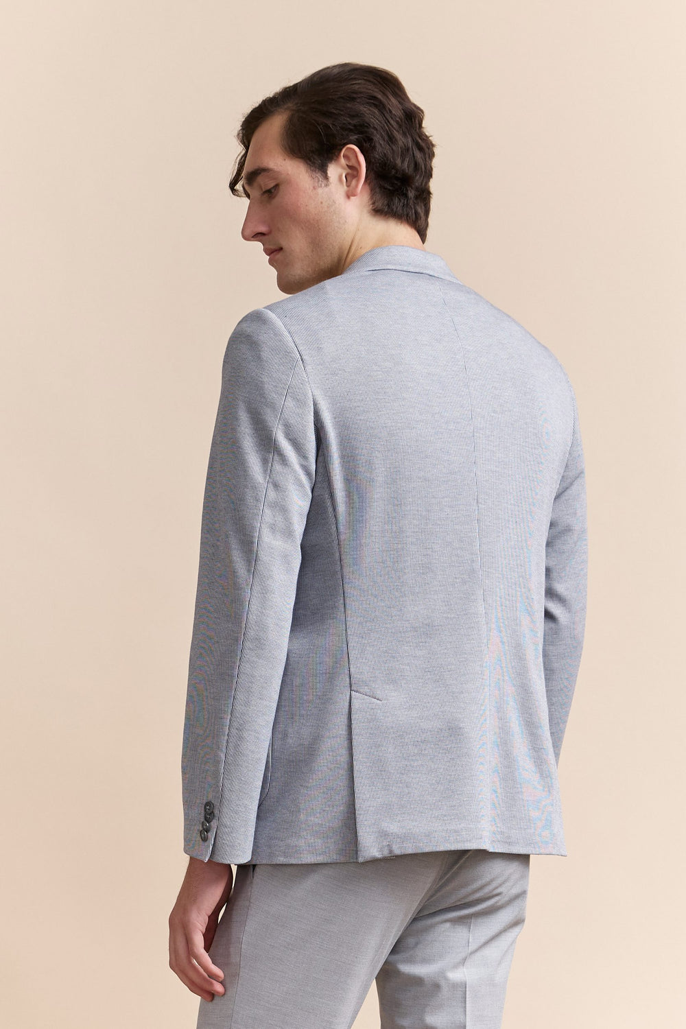 Veston de tricot deux tons fit Ajusté