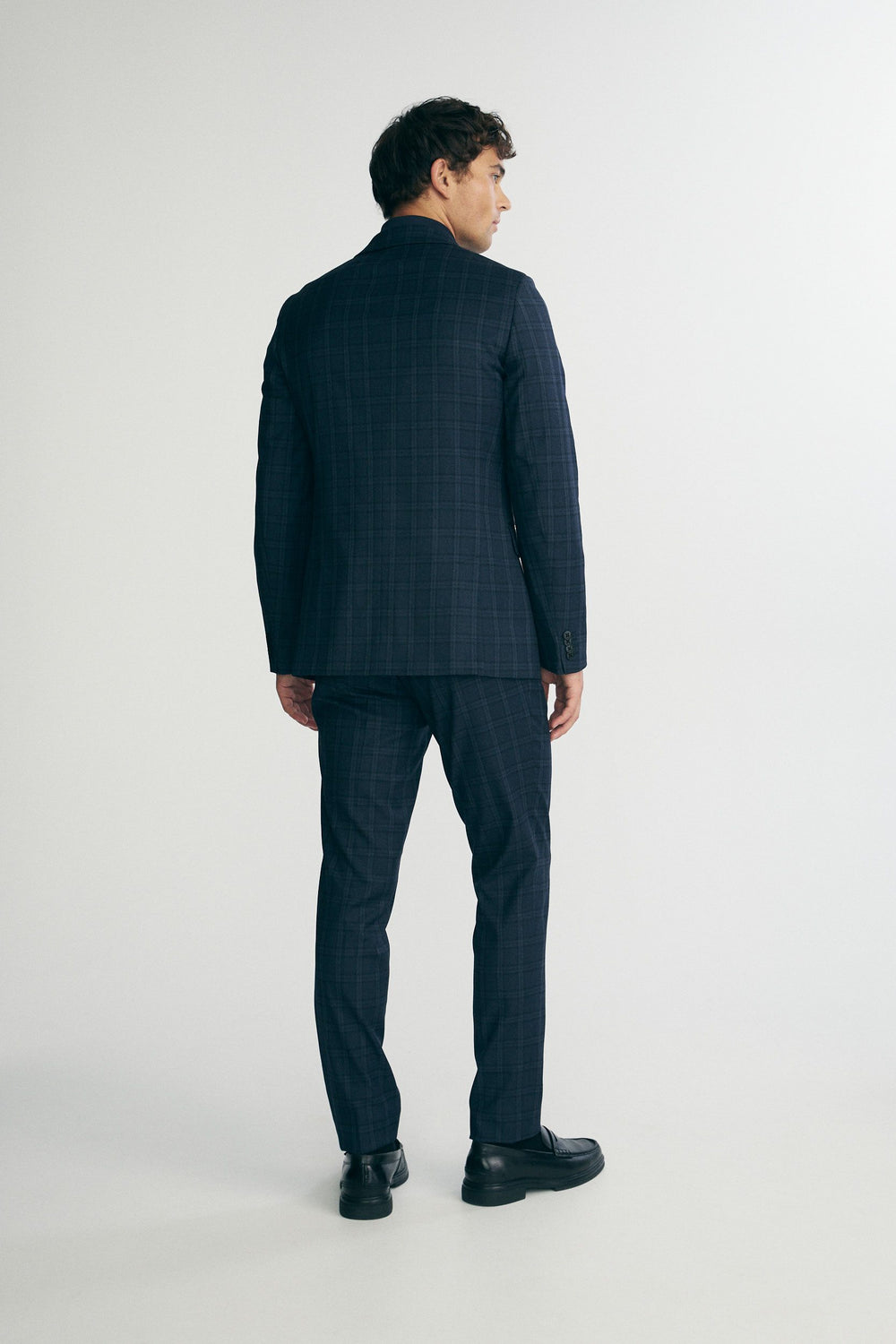 Extra-fitted check blazer