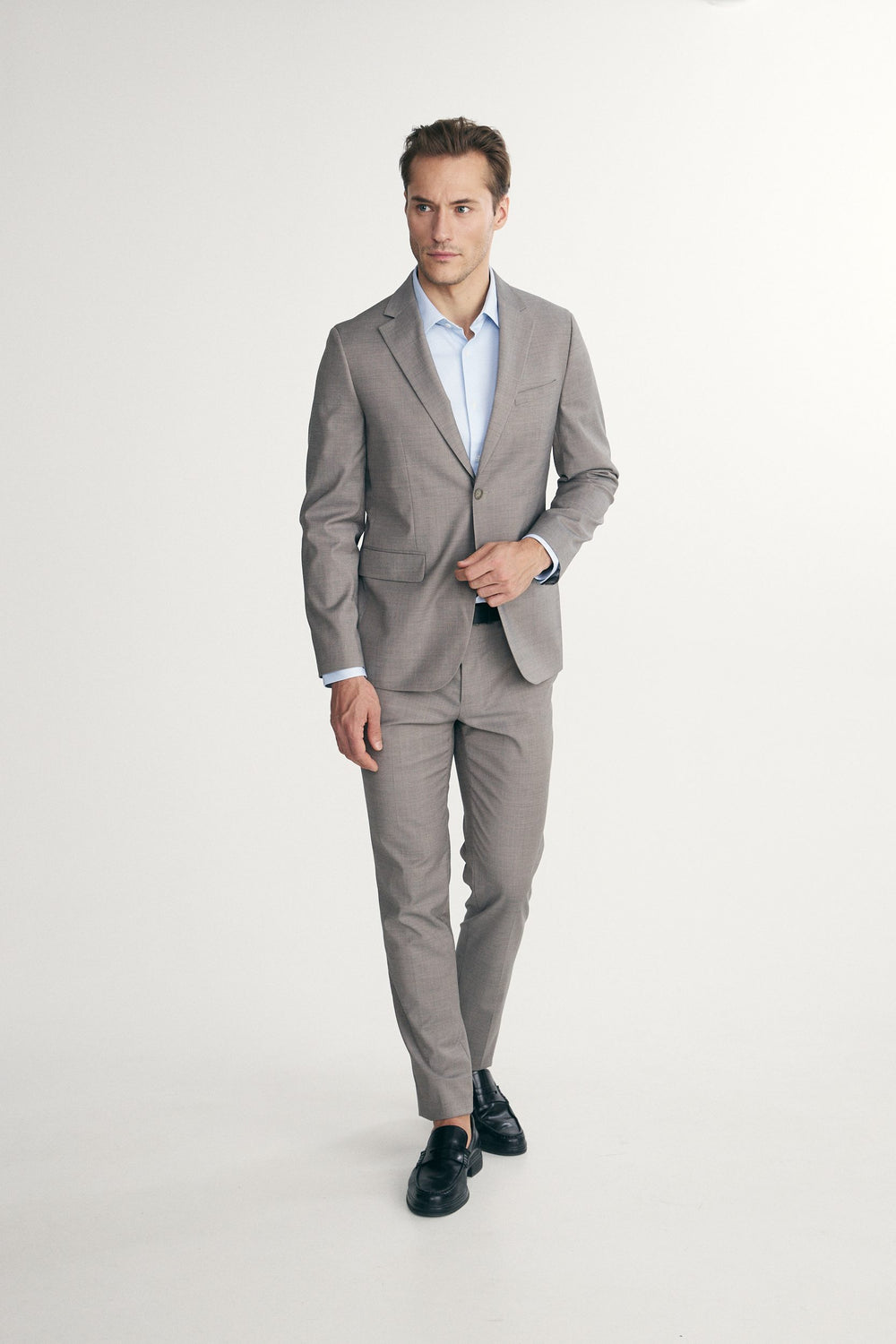 Solid fitted blazer