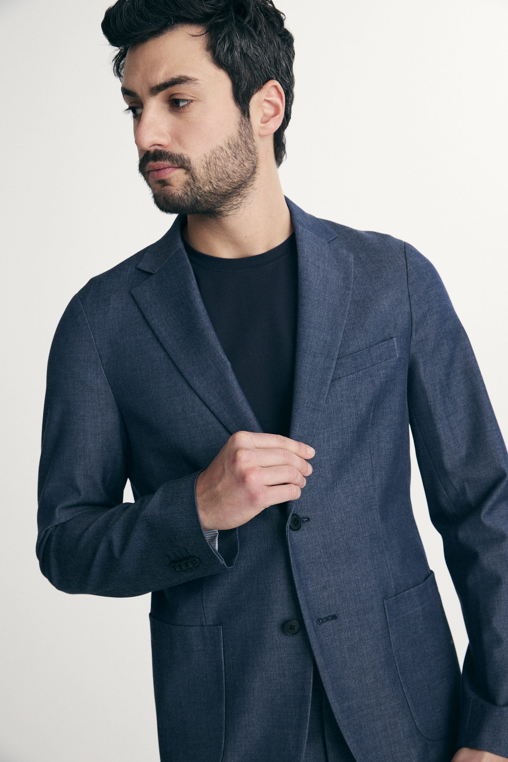 Veston extra-ajusté allure denim