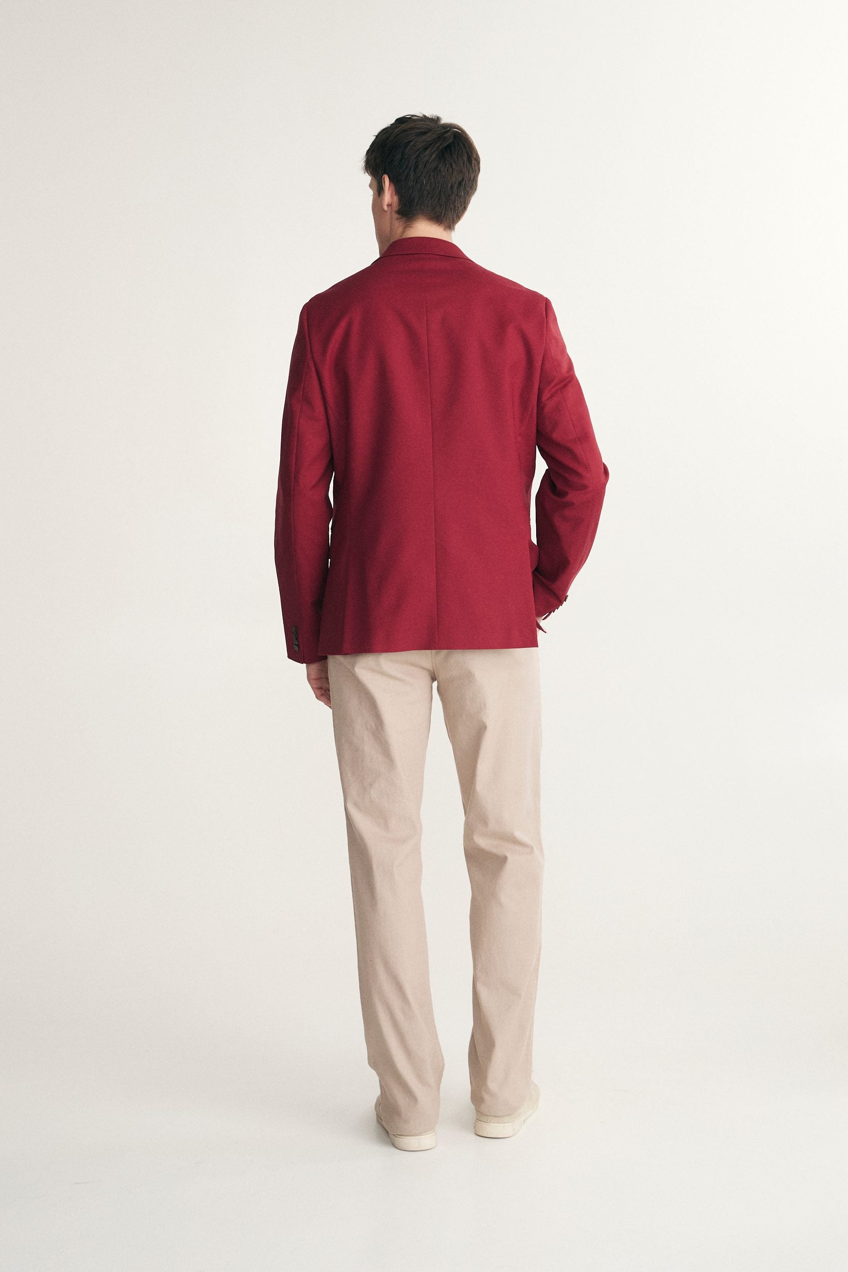 Veston uni fit Extra-ajusté col cranté