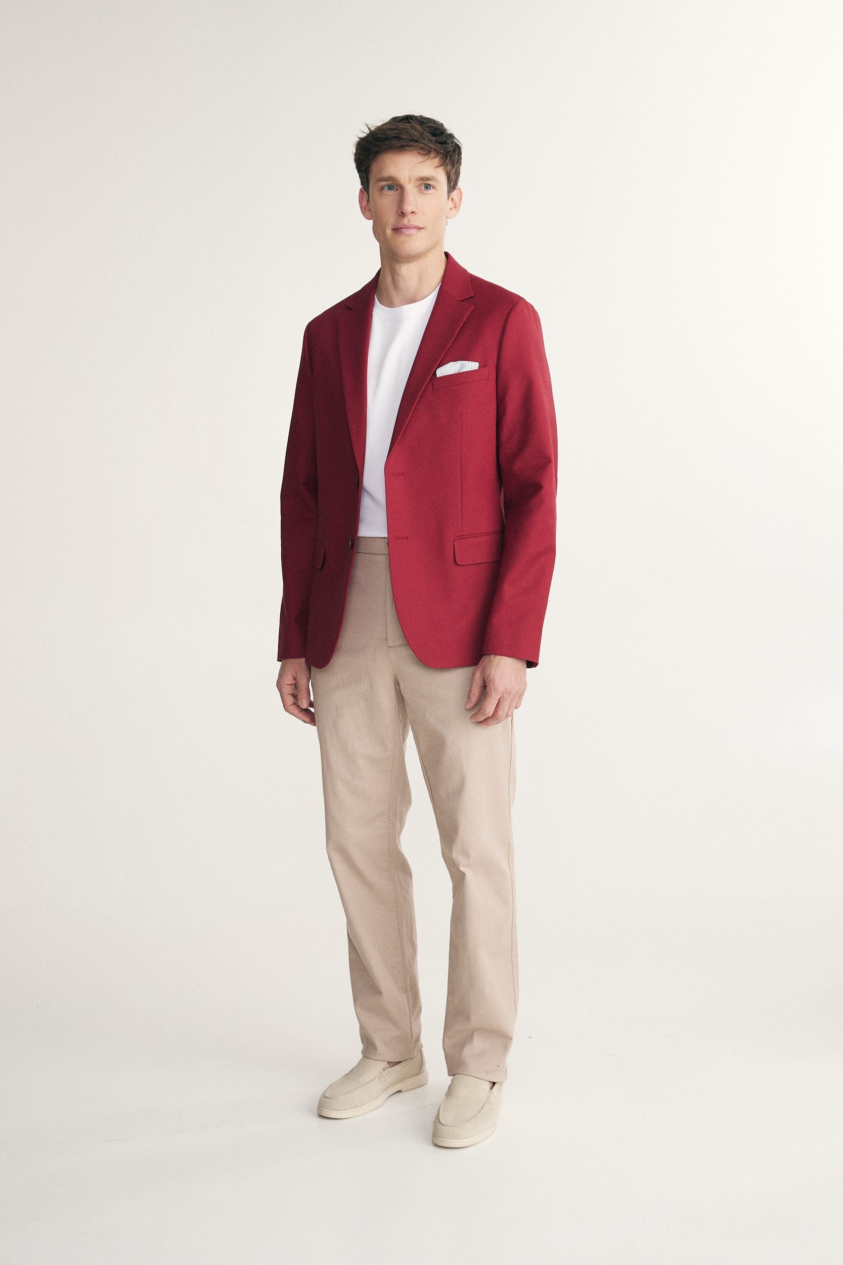 Veston uni fit Extra-ajusté col cranté
