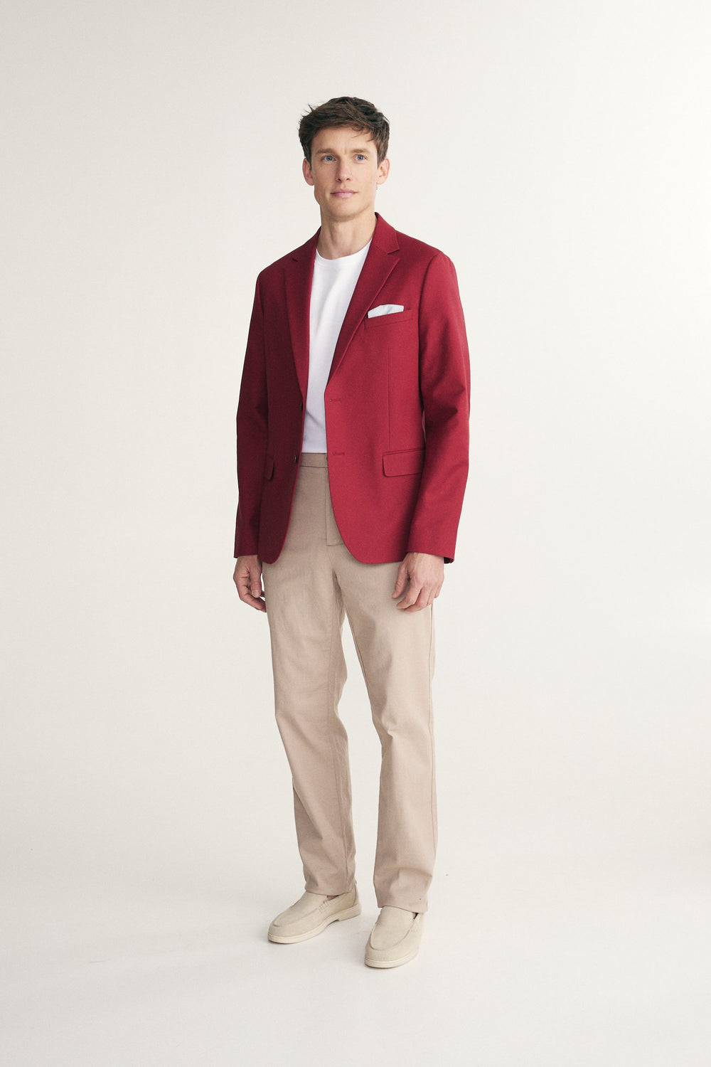 Veston uni fit Extra-ajusté col cranté