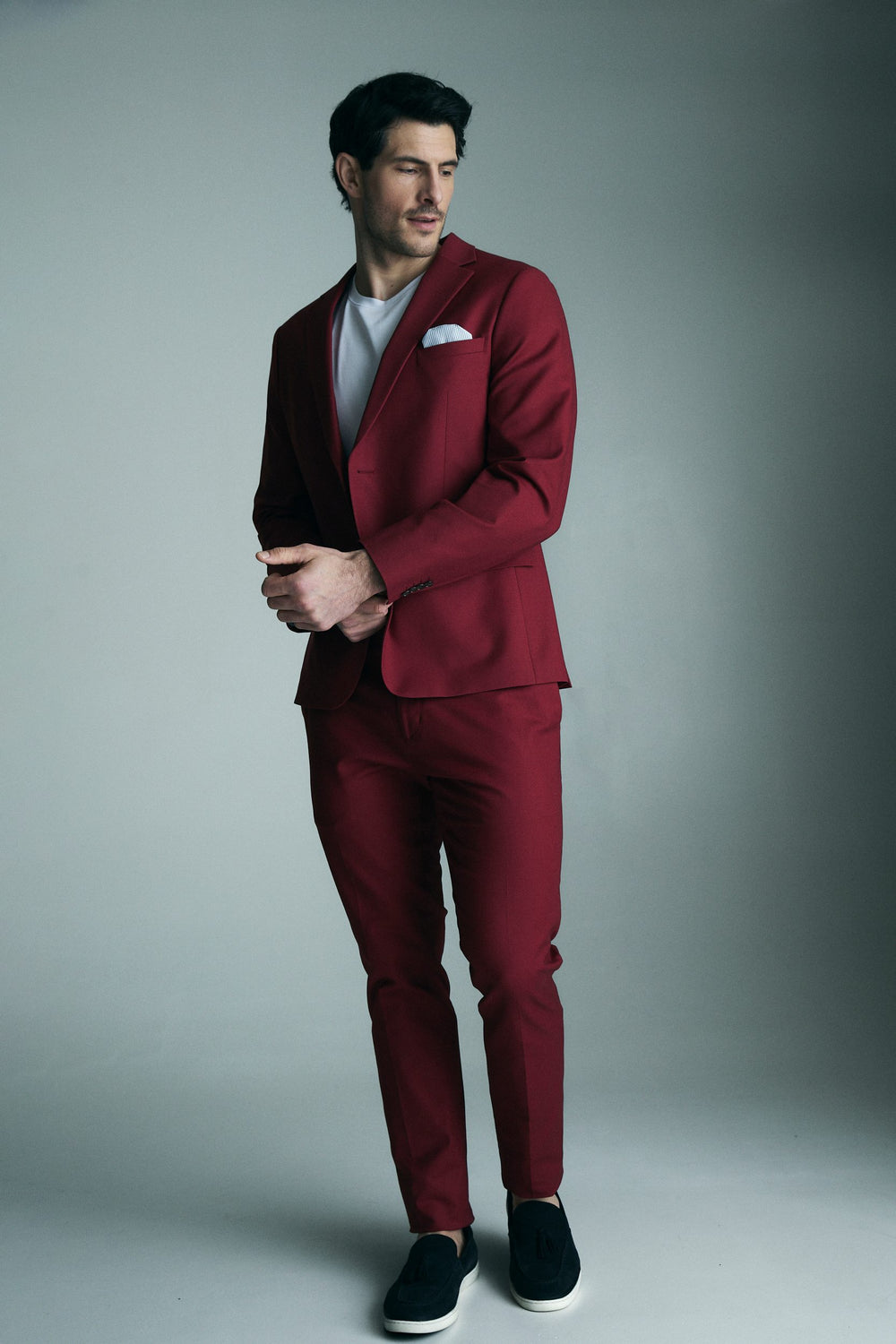 Veston uni fit Extra-ajusté col cranté