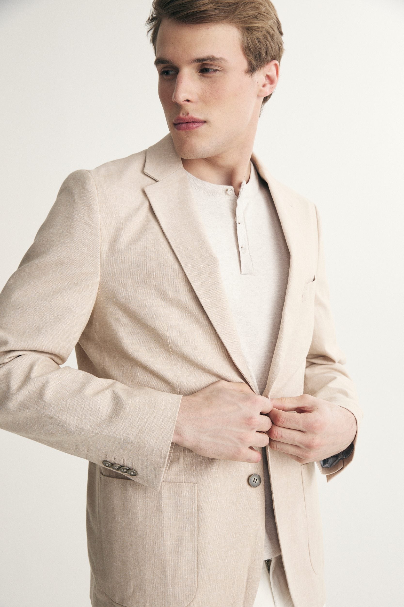 Veston ajusté en lin