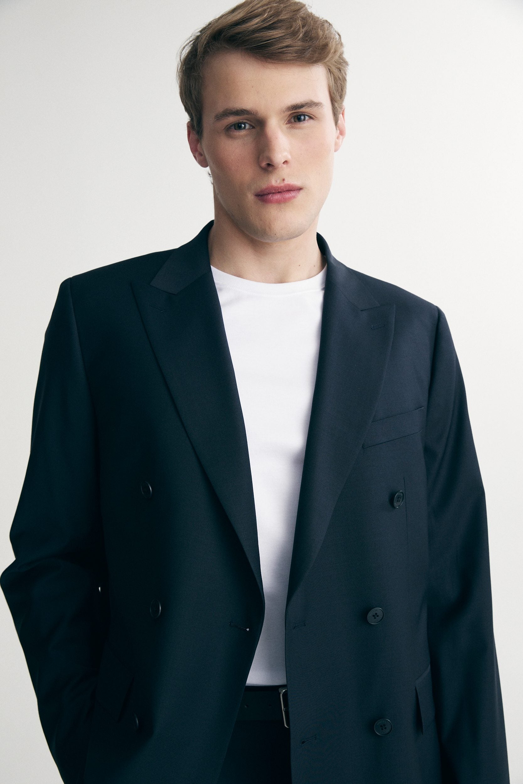 Fitted double breast blazer