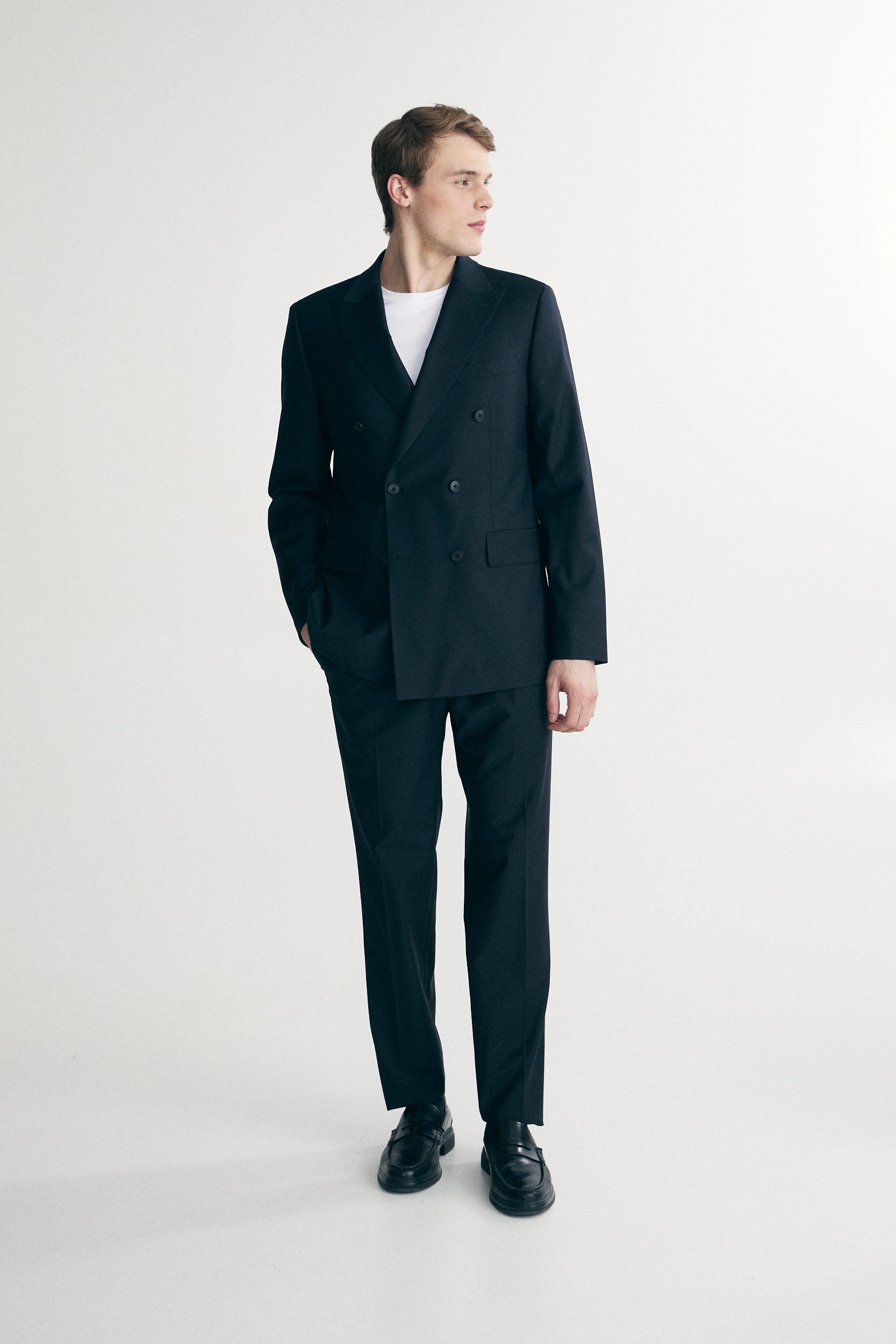 Veston bi-stretch fit Ajusté double boutonnage