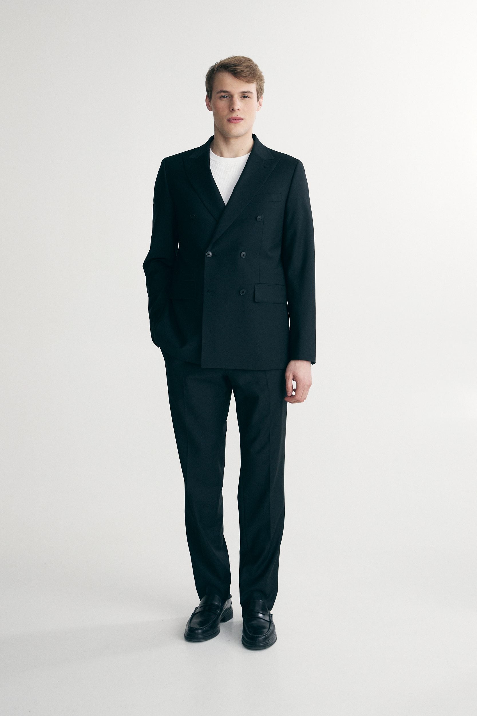 Veston bi-stretch fit Ajusté double boutonnage