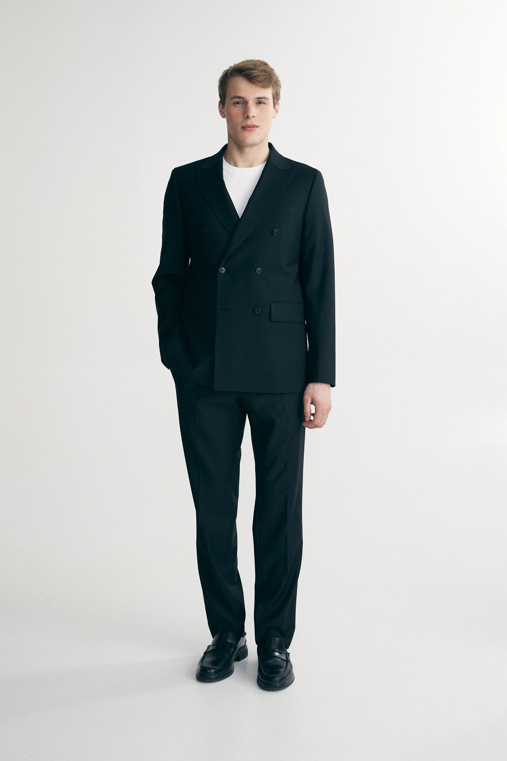 Veston bi-stretch fit Ajusté double boutonnage