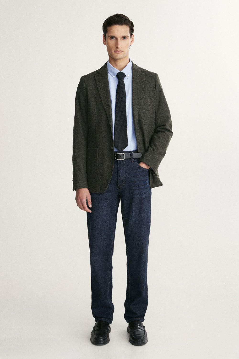 Veston de tricot de laine fit ajusté