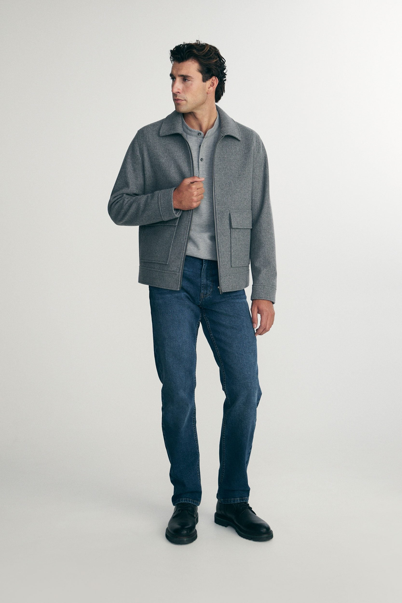 Blouson en jersey feutré