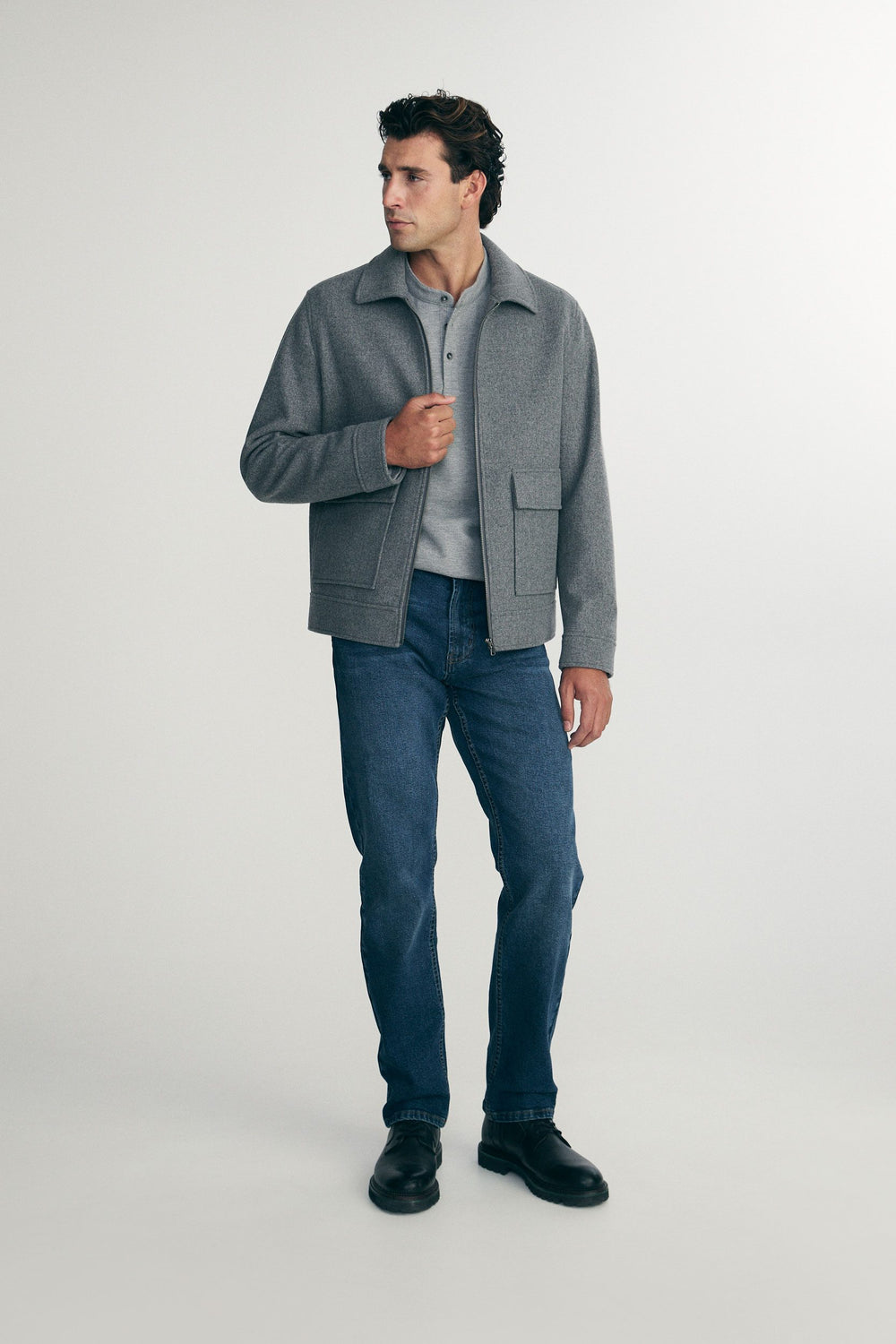 Blouson en jersey feutré