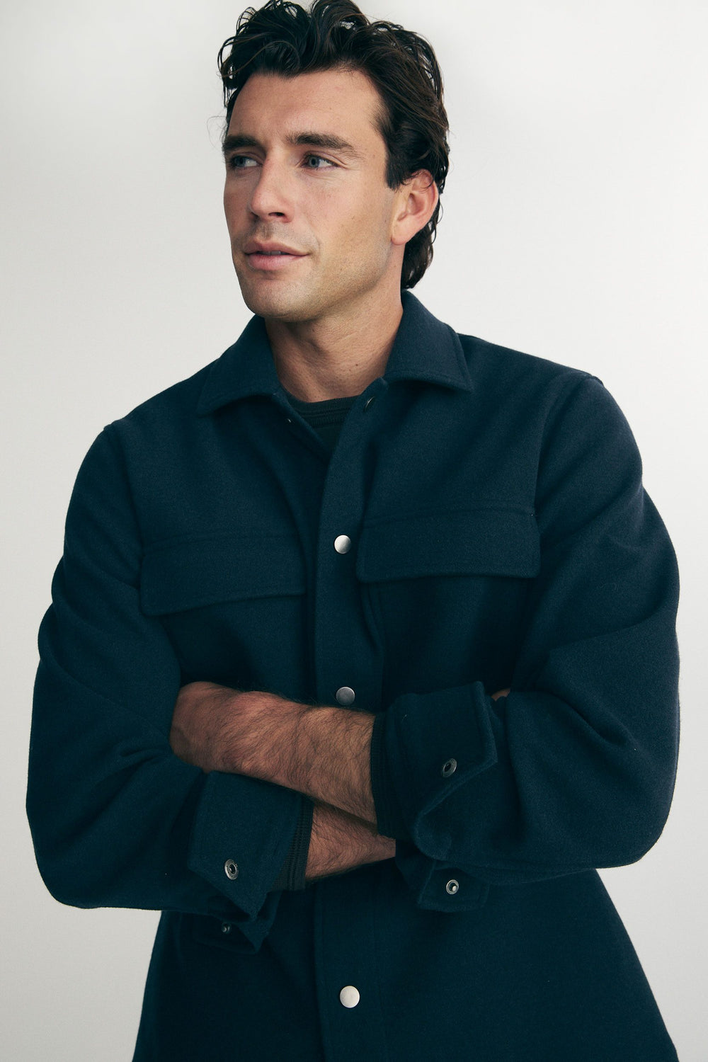 Felted jersey overshirt