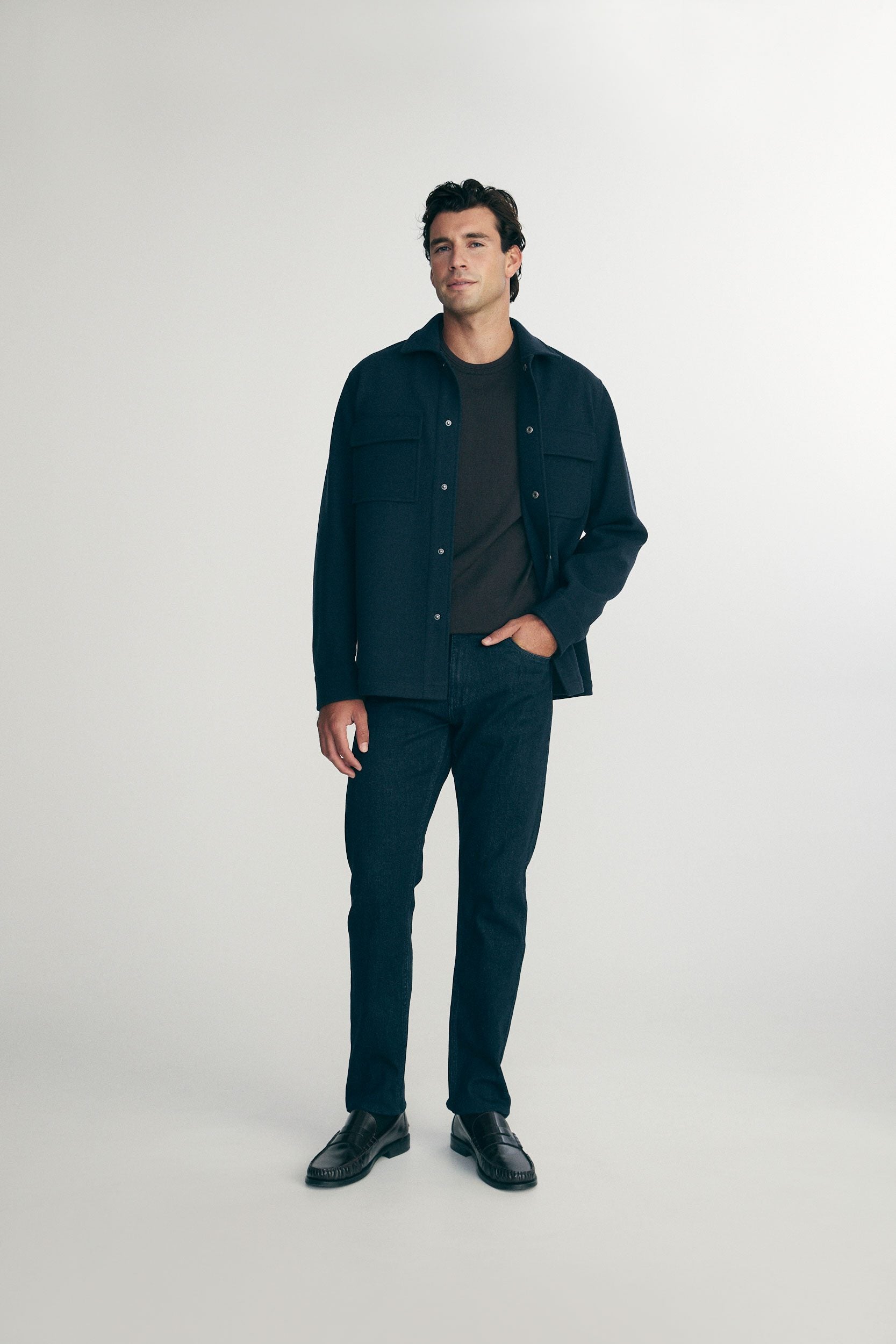 Felted jersey overshirt