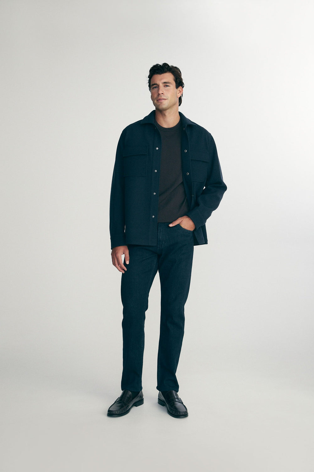 Felted jersey overshirt