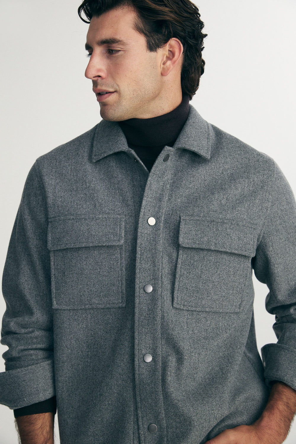Felted jersey overshirt