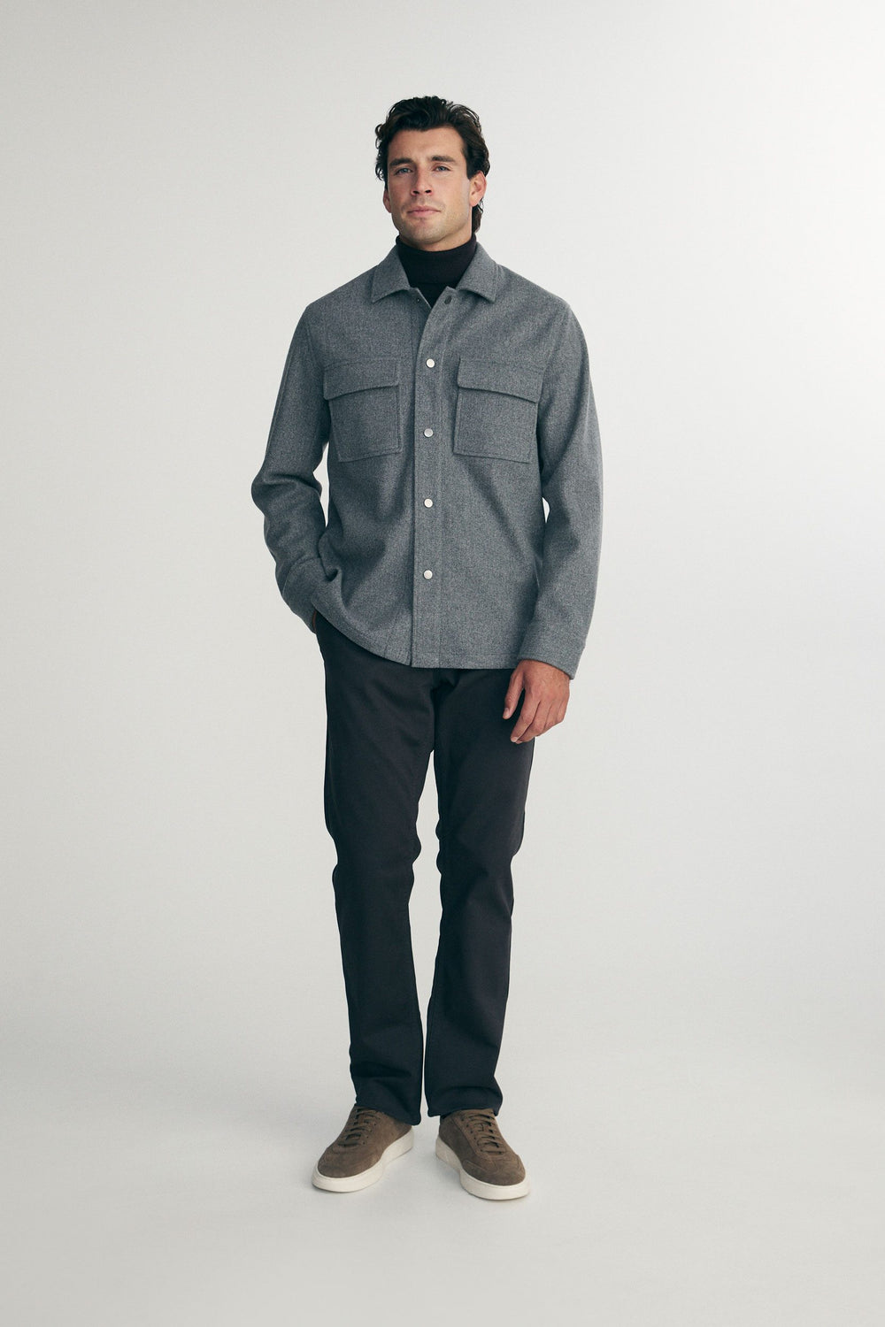Felted jersey overshirt