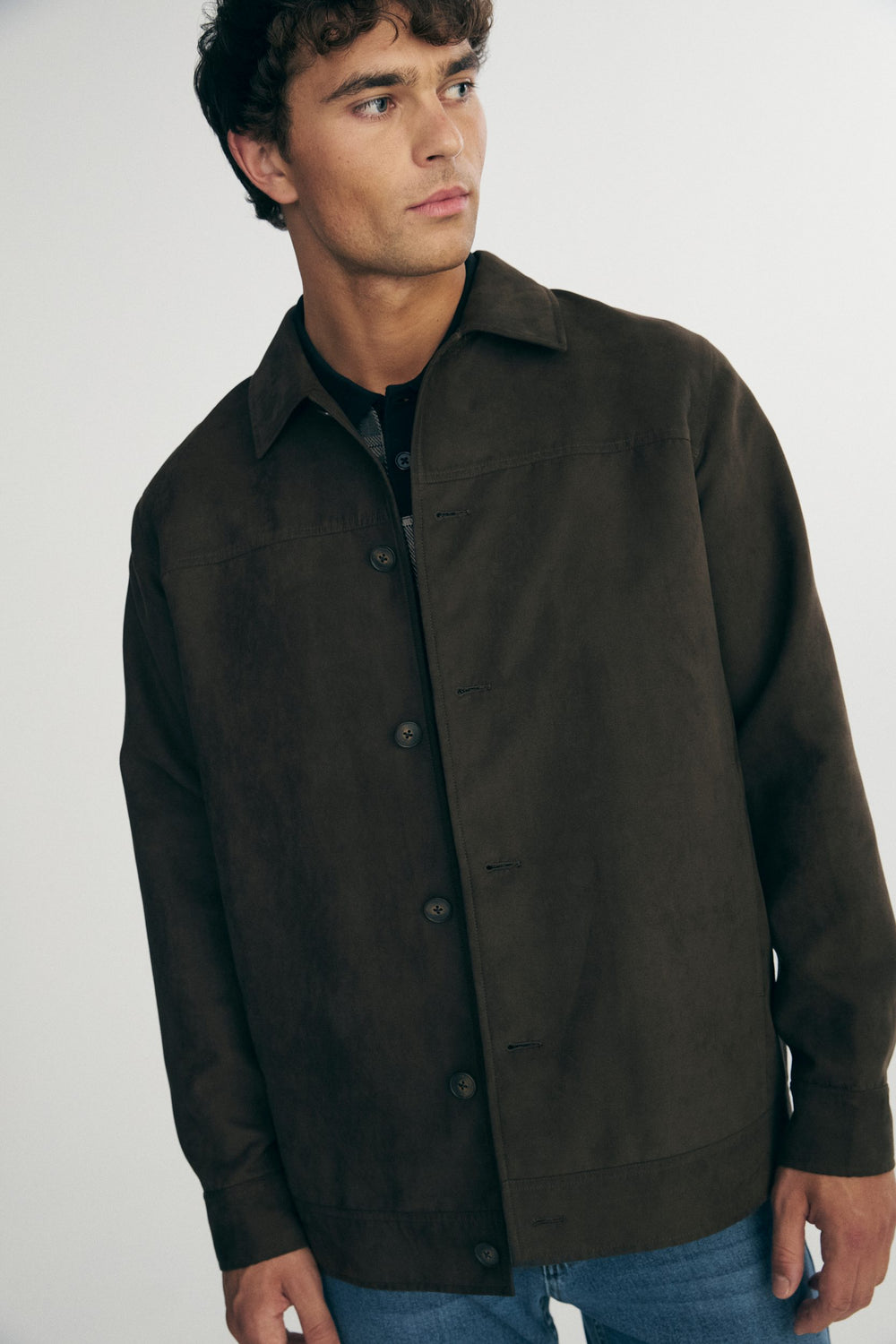 Vegan suede overshirt