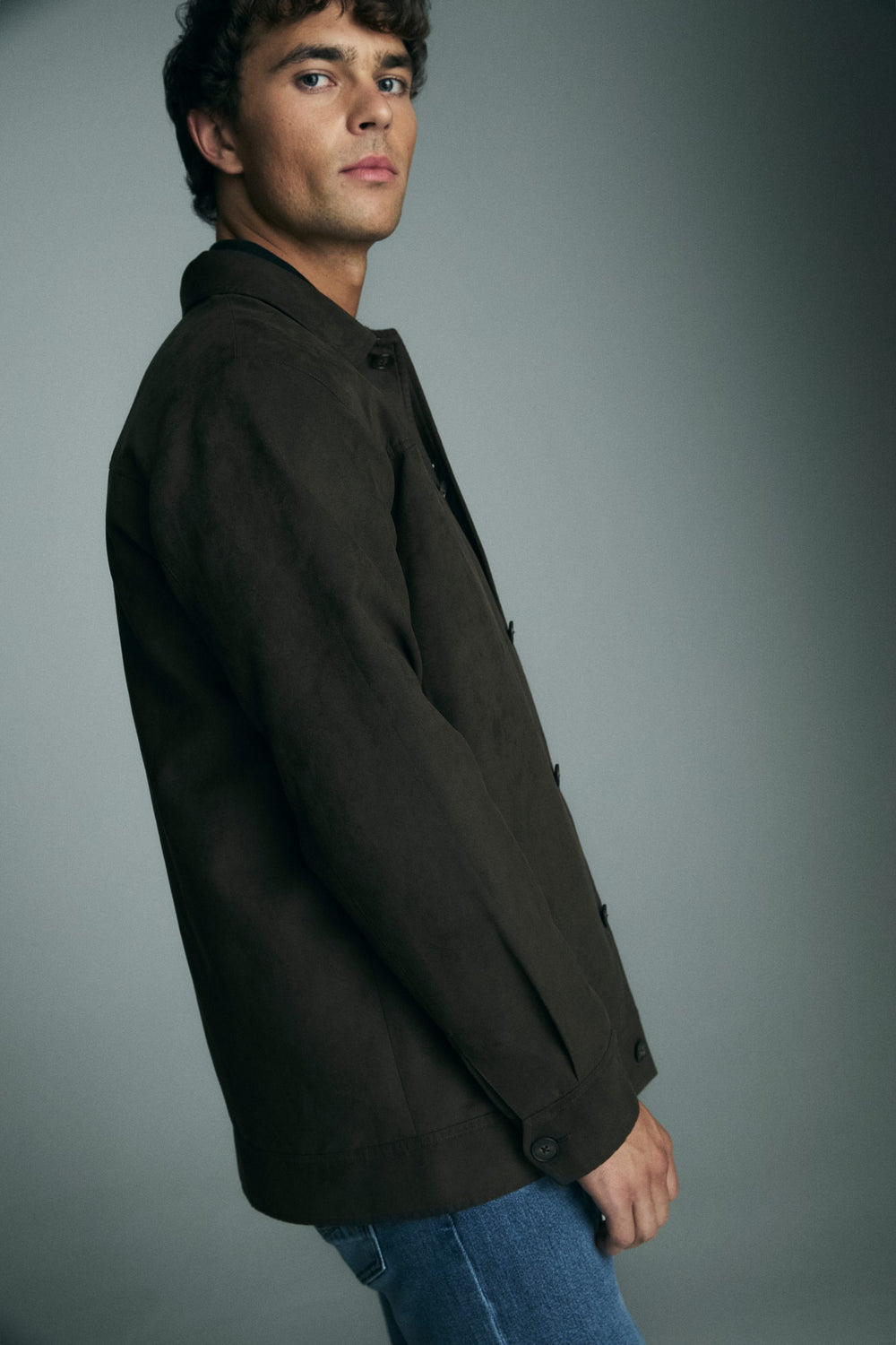 Vegan suede overshirt