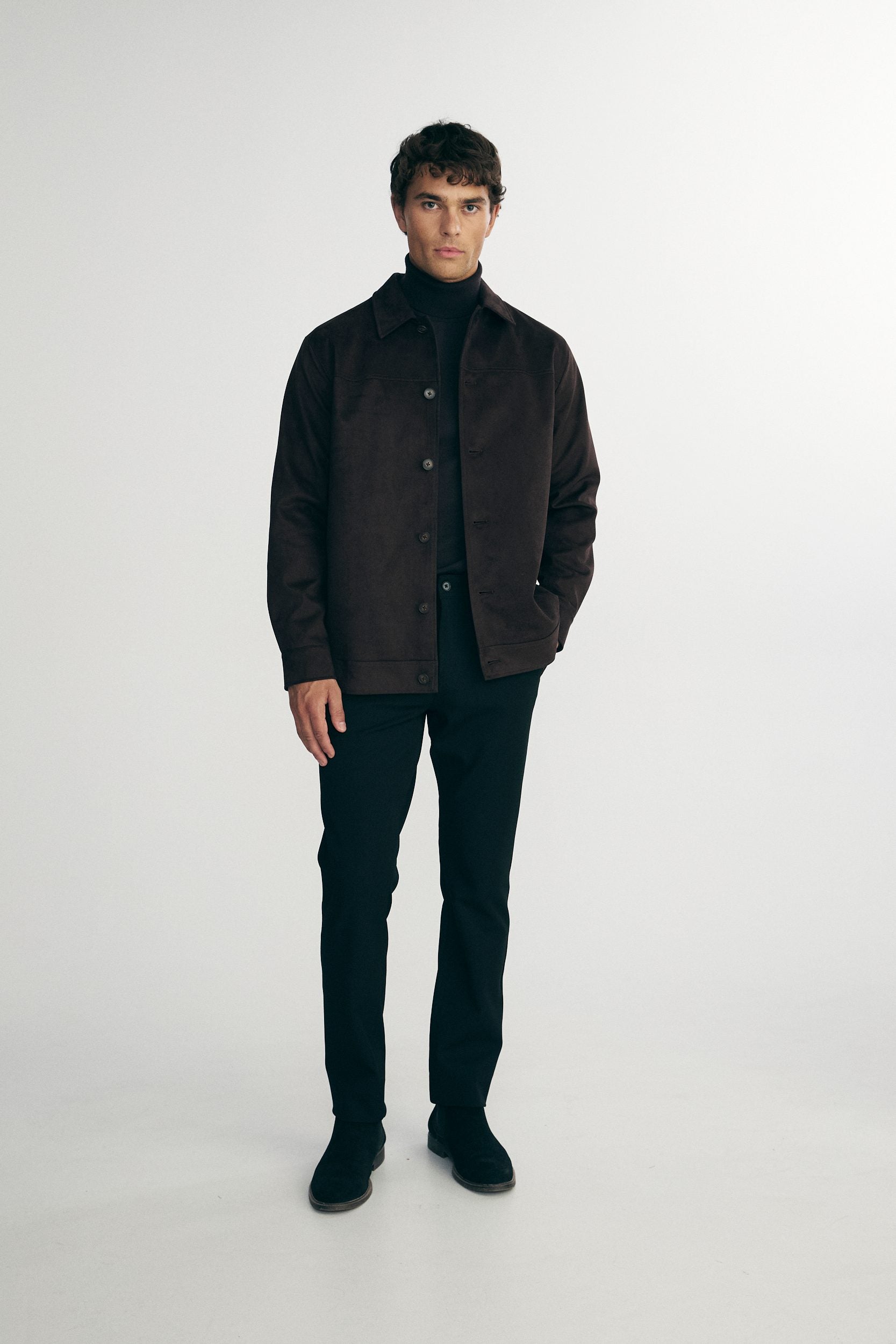 Vegan suede overshirt
