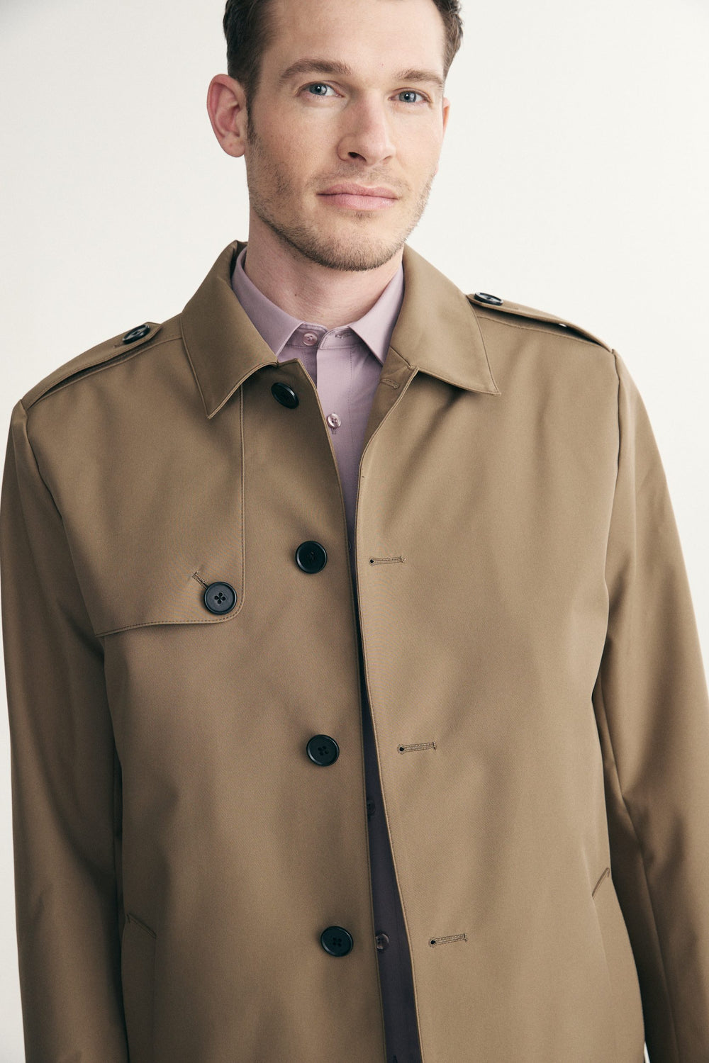 Removable lining trench coat